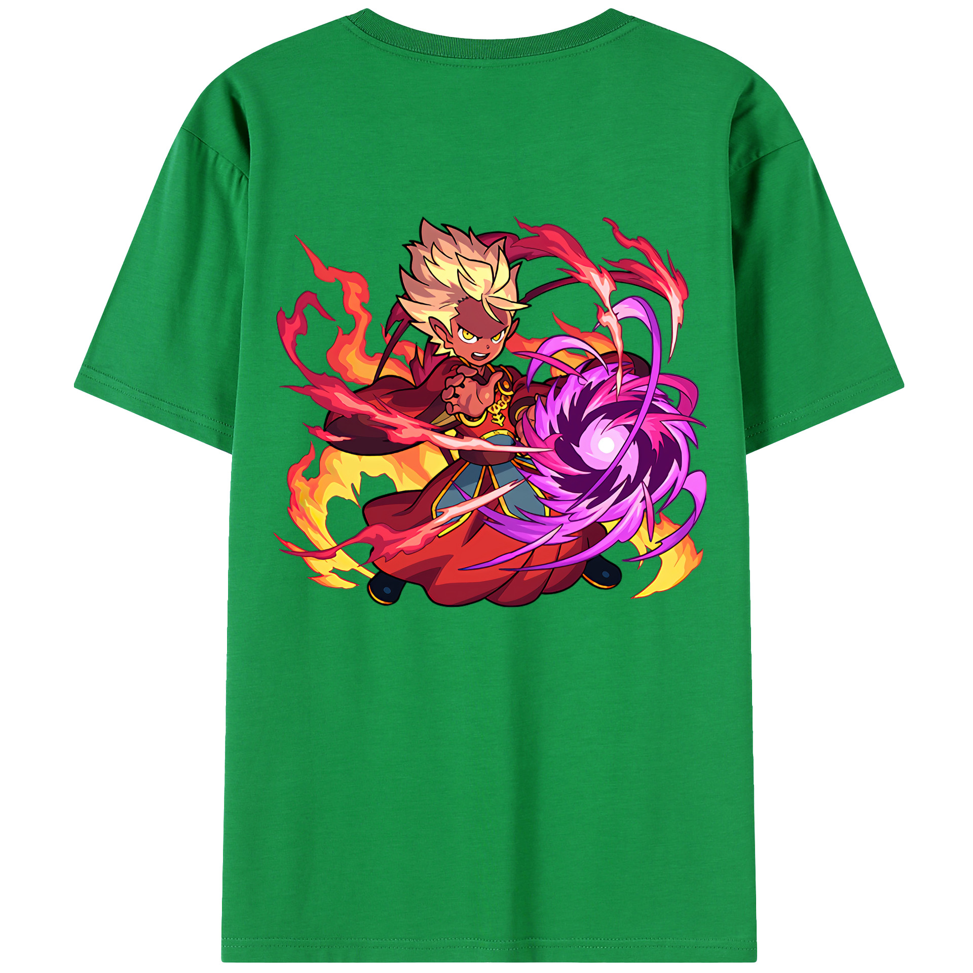 （画像用） 妖怪ウォッチ Yo-kai Watch 綿100％ メンズ半袖Tシャツ（バックプリント） 通気性