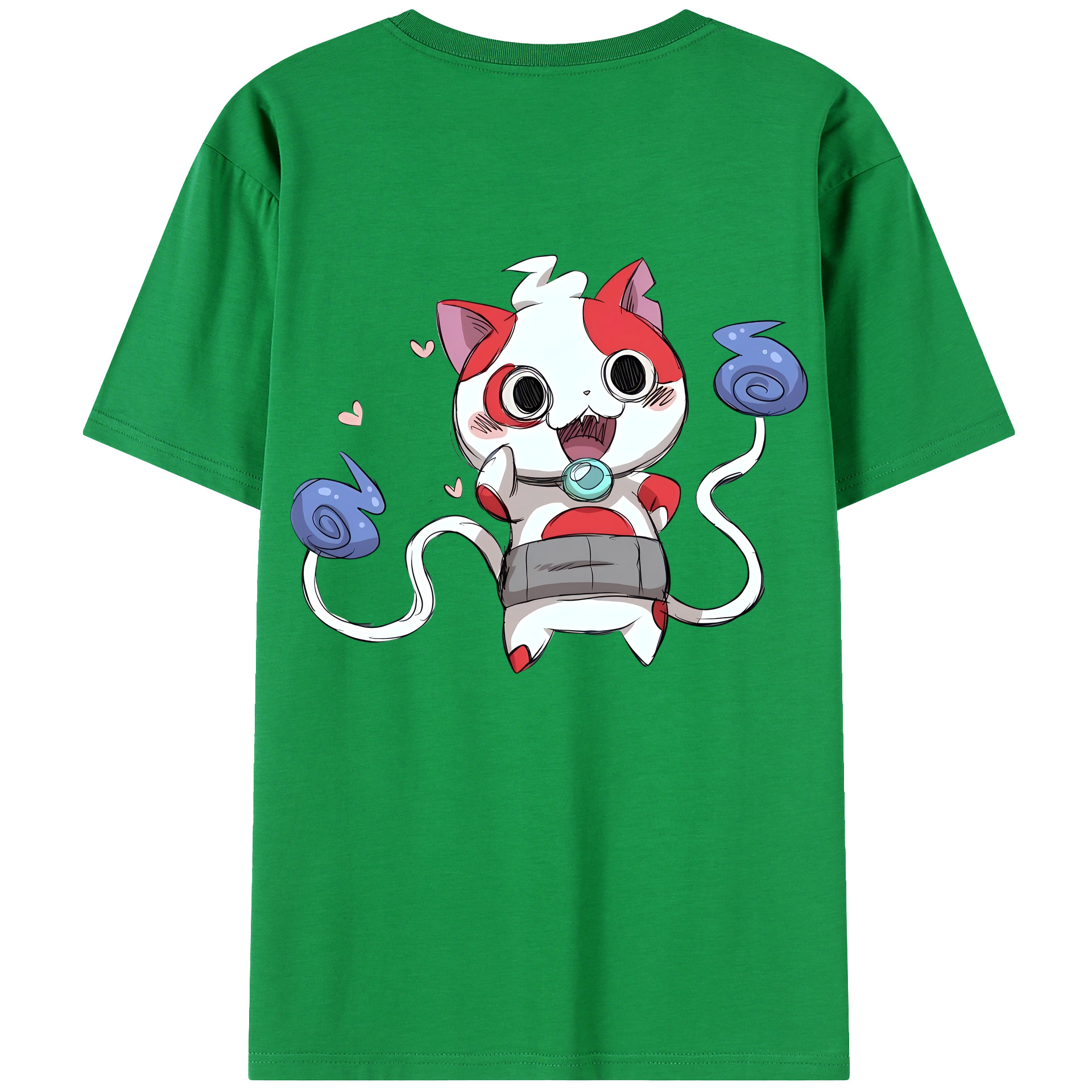 （画像用） 妖怪ウォッチ Yo-kai Watch 綿100％ メンズ半袖Tシャツ（バックプリント） 通気性