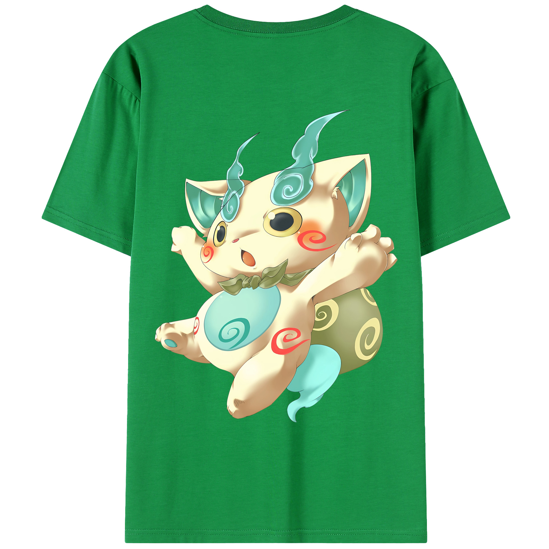 （画像用） 妖怪ウォッチ Yo-kai Watch 綿100％ メンズ半袖Tシャツ（バックプリント） 通気性