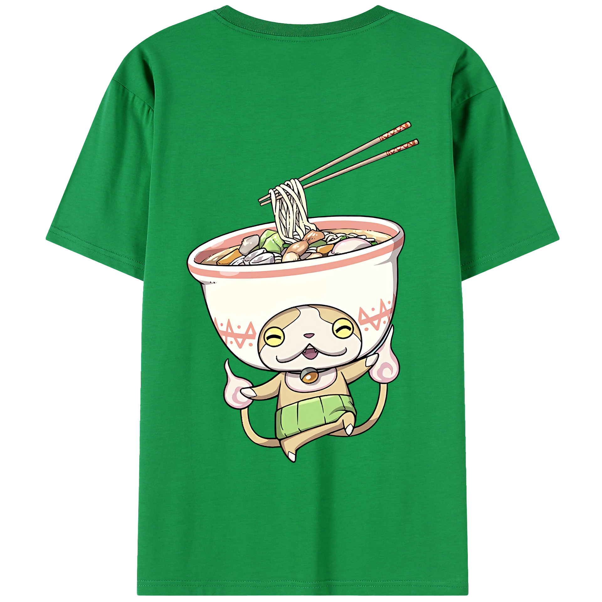 （画像用） 妖怪ウォッチ Yo-kai Watch 綿100％ メンズ半袖Tシャツ（バックプリント） 通気性