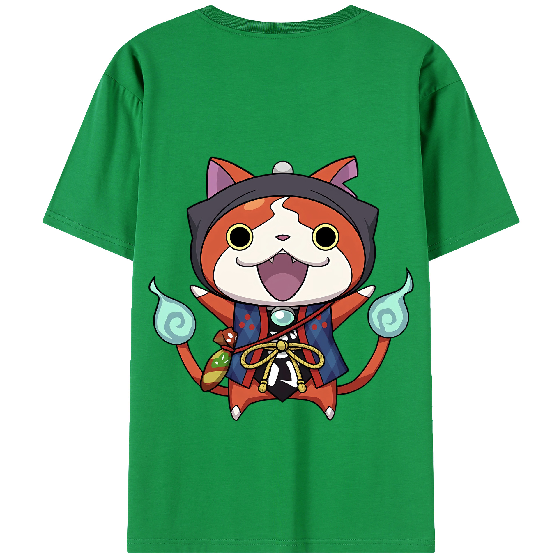 （画像用） 妖怪ウォッチ Yo-kai Watch 綿100％ メンズ半袖Tシャツ（バックプリント） 通気性