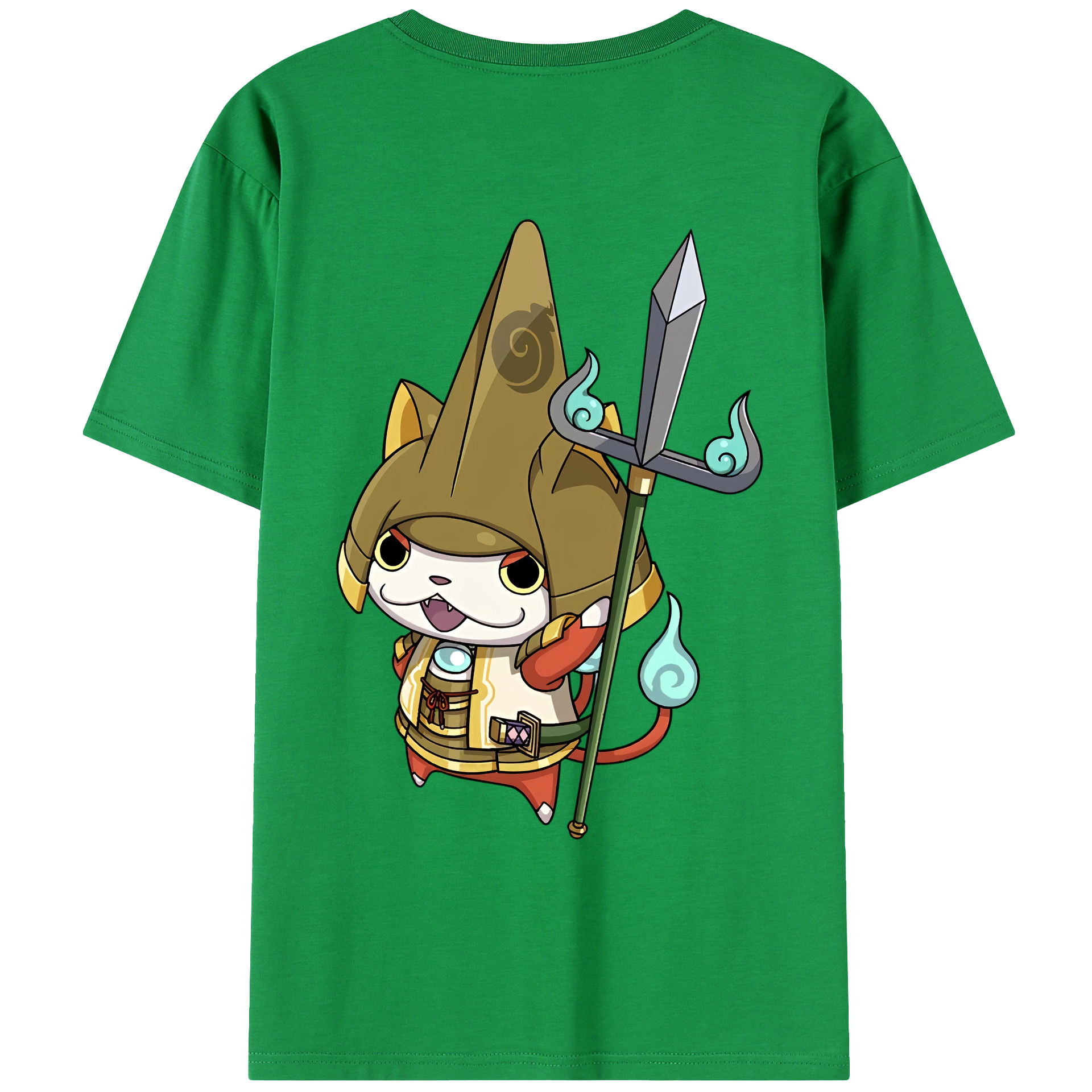 （画像用） 妖怪ウォッチ Yo-kai Watch 綿100％ メンズ半袖Tシャツ（バックプリント） 通気性