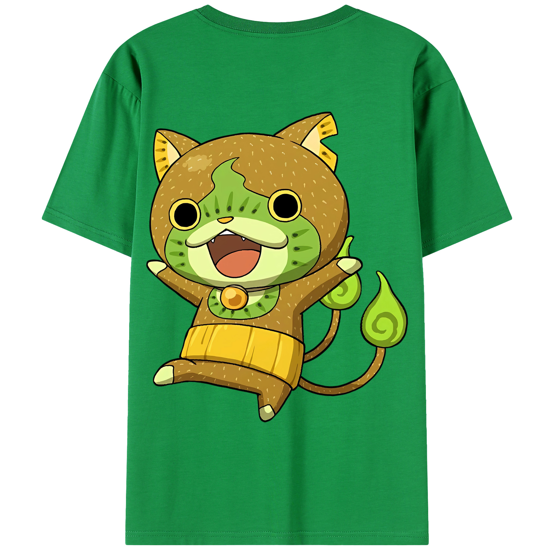 （画像用） 妖怪ウォッチ Yo-kai Watch 綿100％ メンズ半袖Tシャツ（バックプリント） 通気性