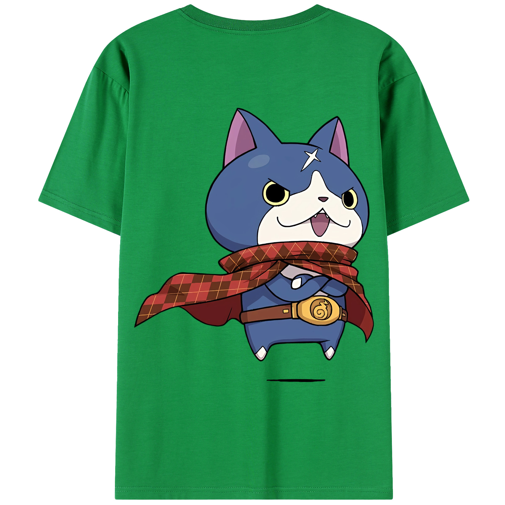 （画像用） 妖怪ウォッチ Yo-kai Watch 綿100％ メンズ半袖Tシャツ（バックプリント） 通気性