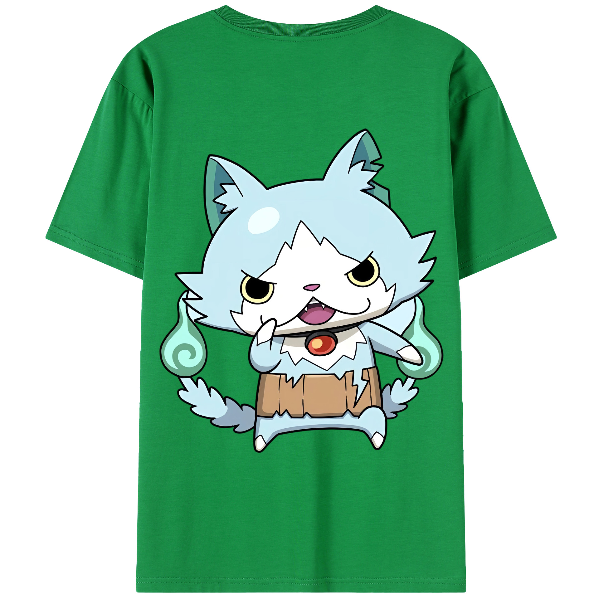 （画像用） 妖怪ウォッチ Yo-kai Watch 綿100％ メンズ半袖Tシャツ（バックプリント） 通気性