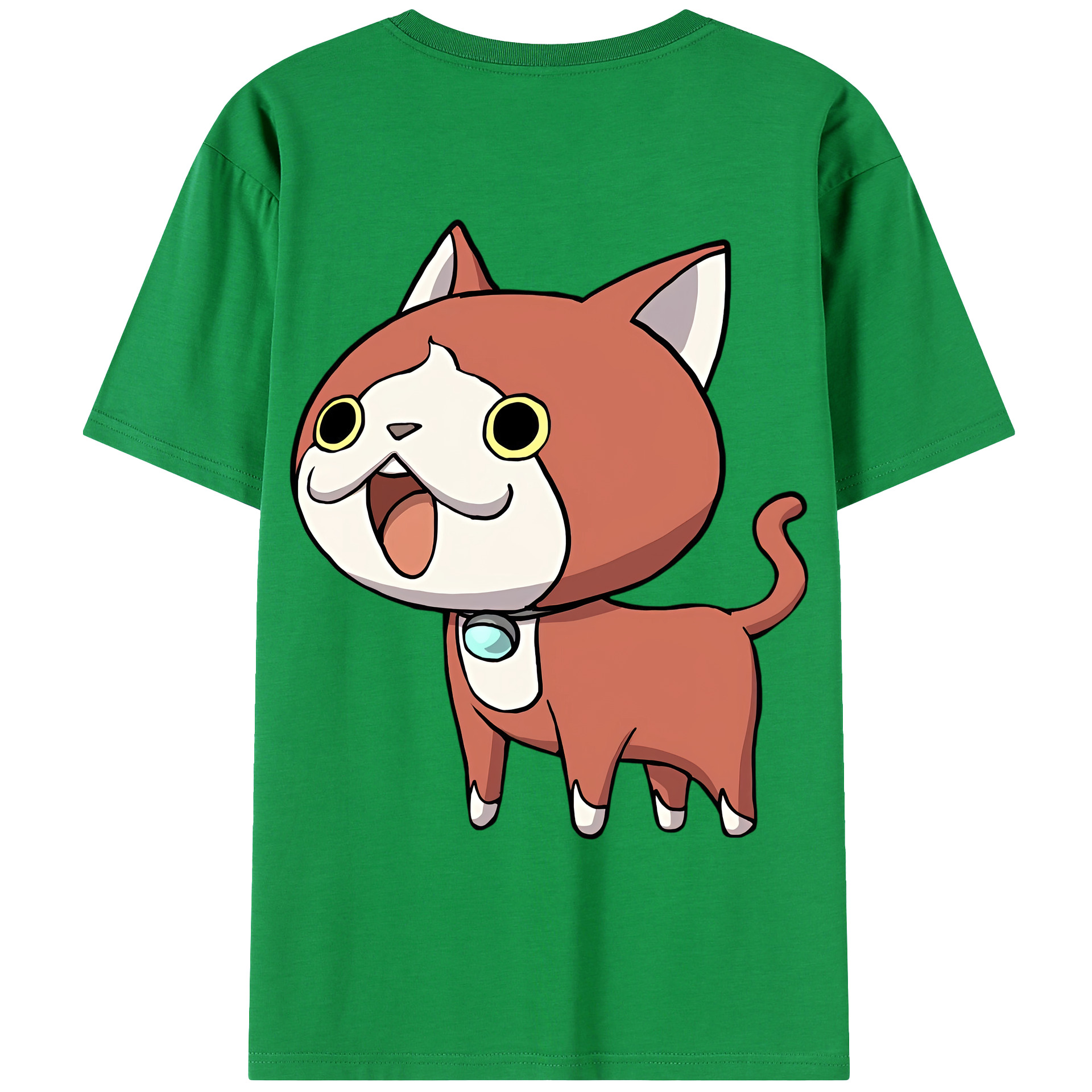 （画像用） 妖怪ウォッチ Yo-kai Watch 綿100％ メンズ半袖Tシャツ（バックプリント） 通気性