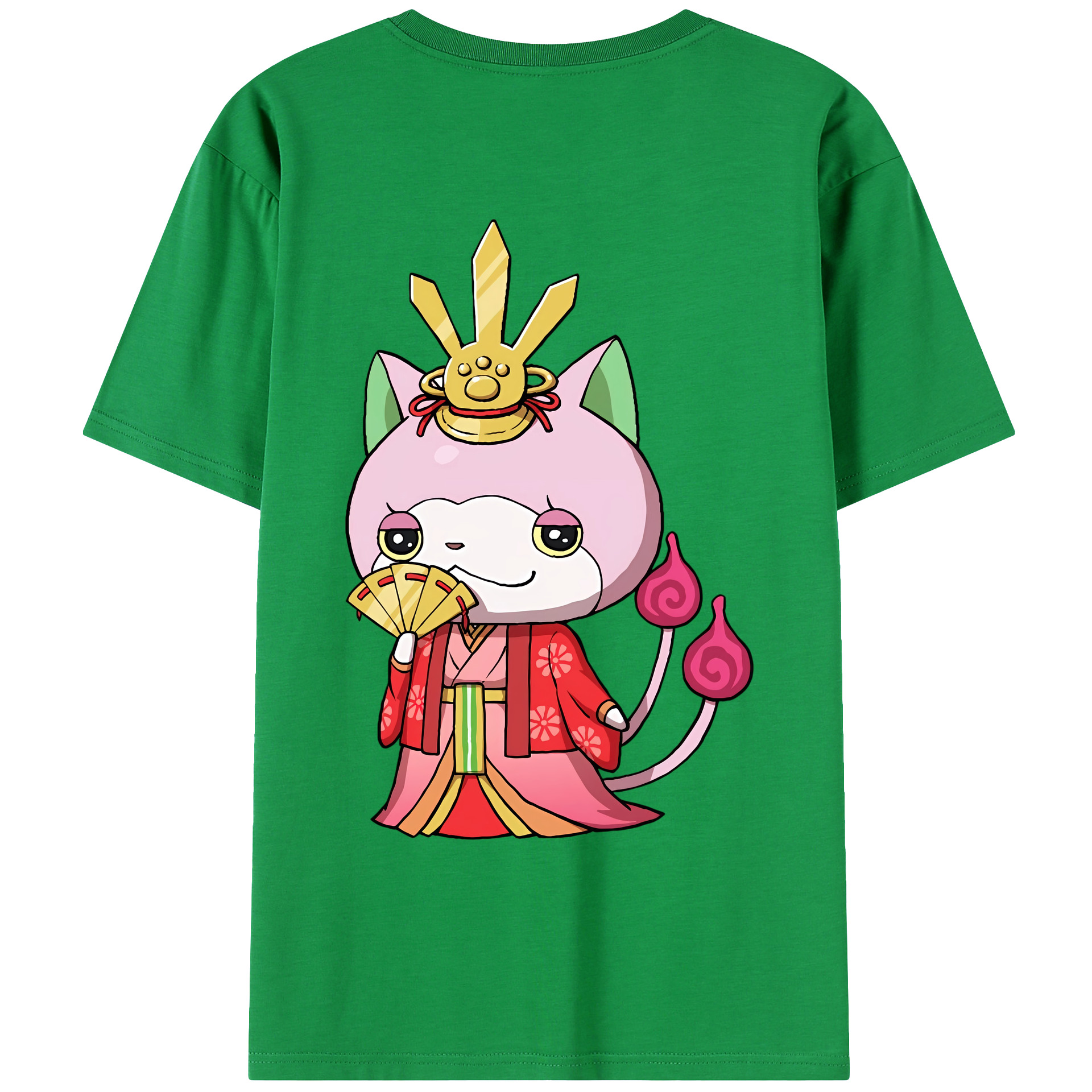 （画像用） 妖怪ウォッチ Yo-kai Watch 綿100％ メンズ半袖Tシャツ（バックプリント） 通気性