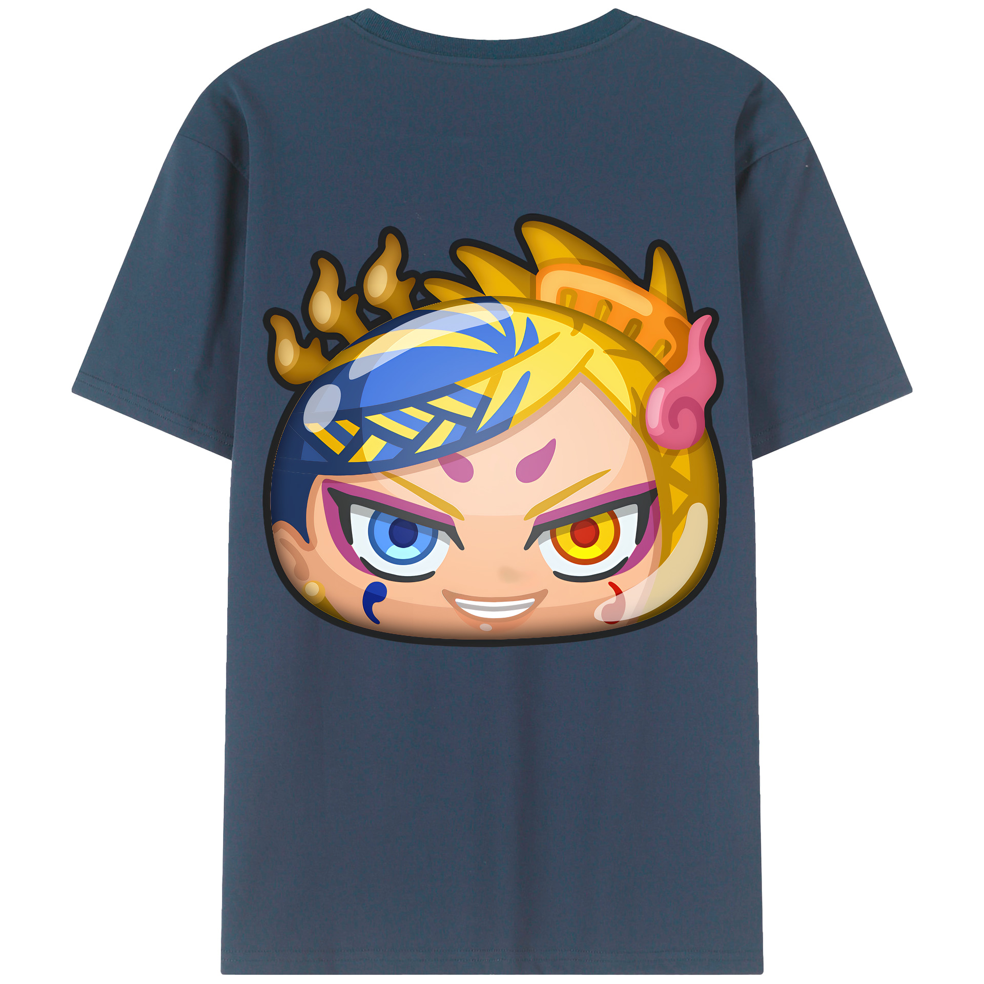 （画像用） 妖怪ウォッチ Yo-kai Watch 綿100％ メンズ半袖Tシャツ（バックプリント） 通気性