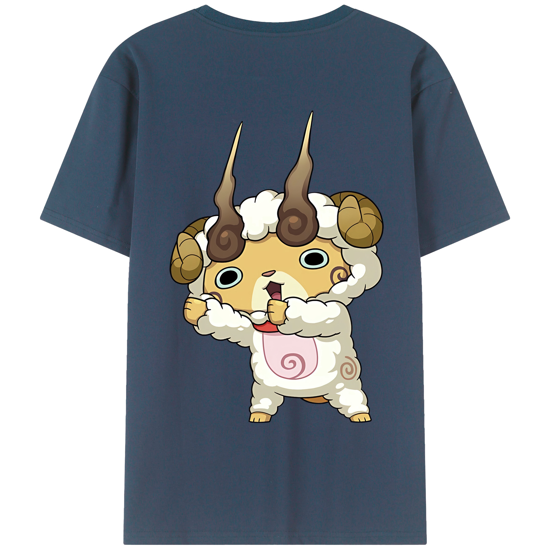 （画像用） 妖怪ウォッチ Yo-kai Watch 綿100％ メンズ半袖Tシャツ（バックプリント） 通気性