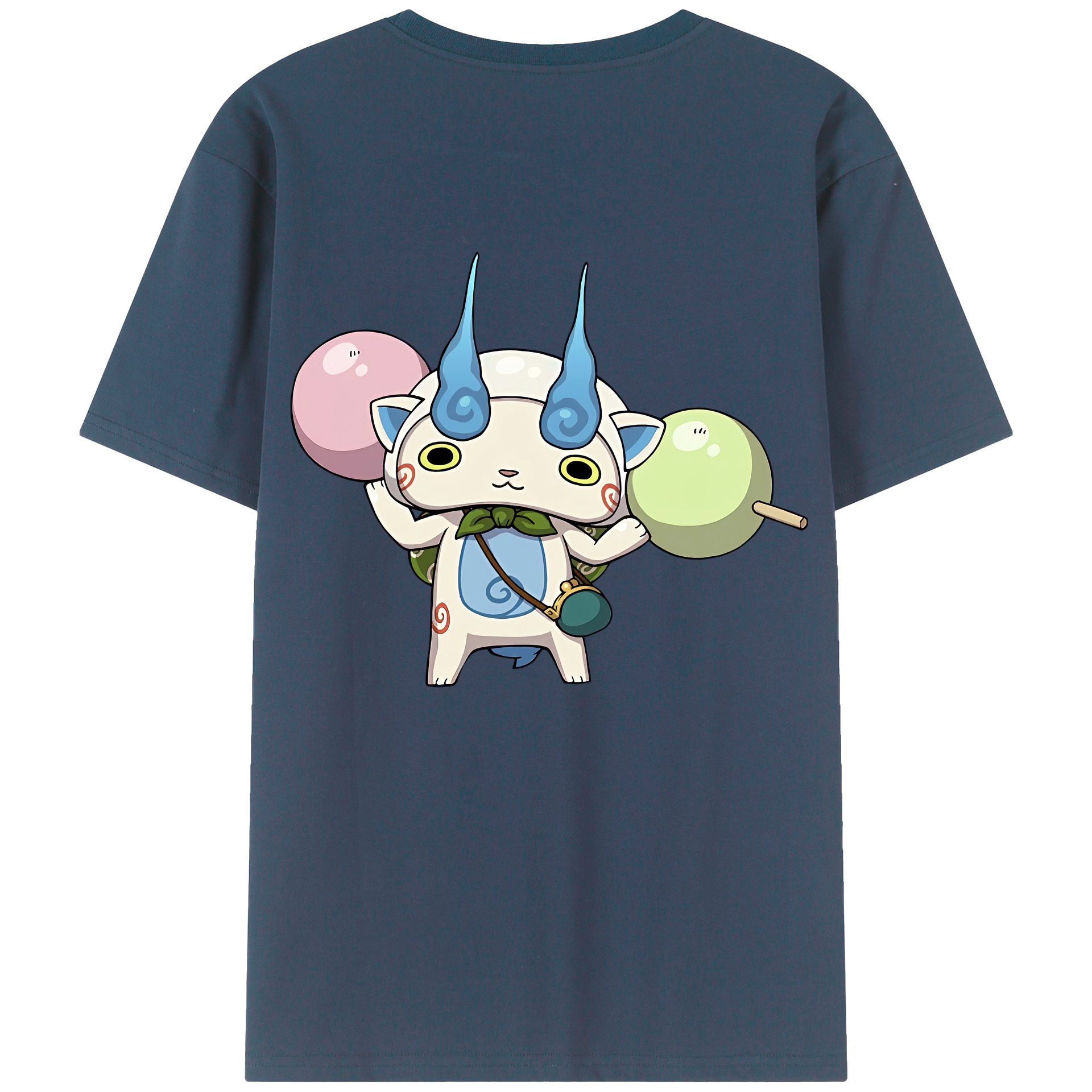 （画像用） 妖怪ウォッチ Yo-kai Watch 綿100％ メンズ半袖Tシャツ（バックプリント） 通気性