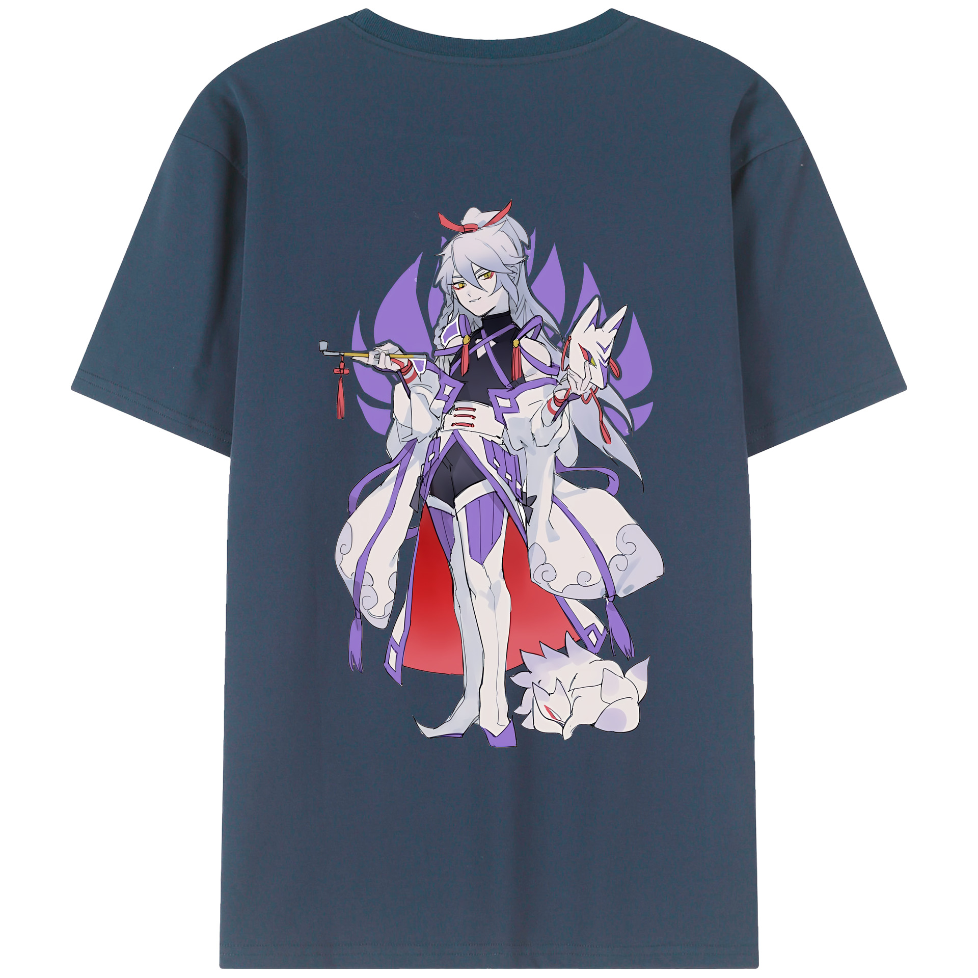 （画像用） 妖怪ウォッチ Yo-kai Watch 綿100％ メンズ半袖Tシャツ（バックプリント） 通気性