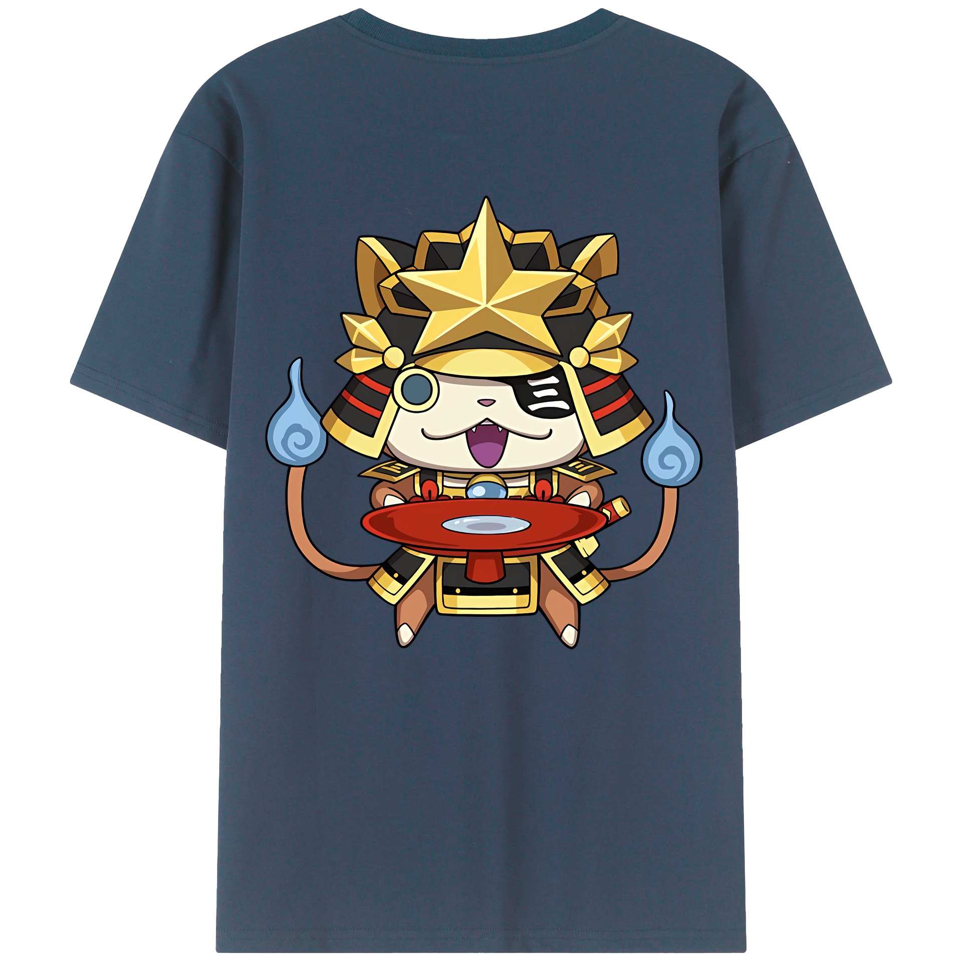 （画像用） 妖怪ウォッチ Yo-kai Watch 綿100％ メンズ半袖Tシャツ（バックプリント） 通気性