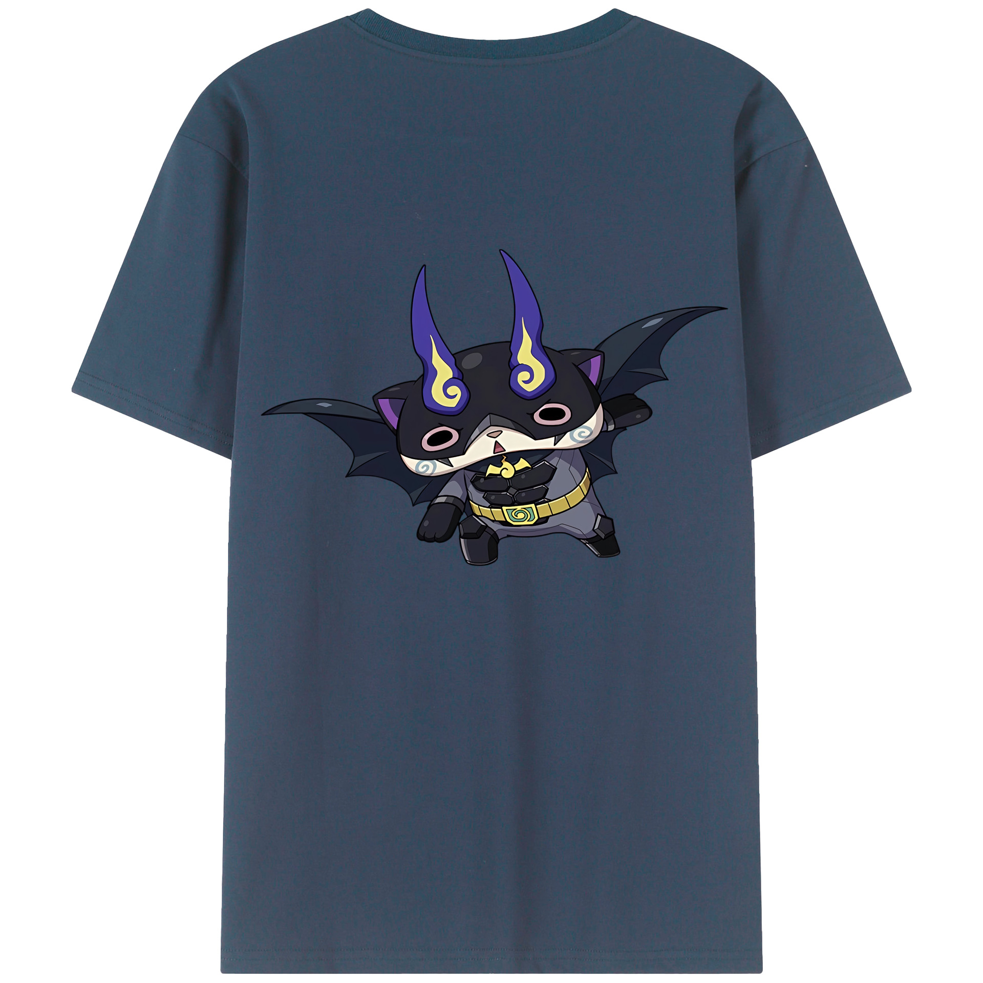 （画像用） 妖怪ウォッチ Yo-kai Watch 綿100％ メンズ半袖Tシャツ（バックプリント） 通気性