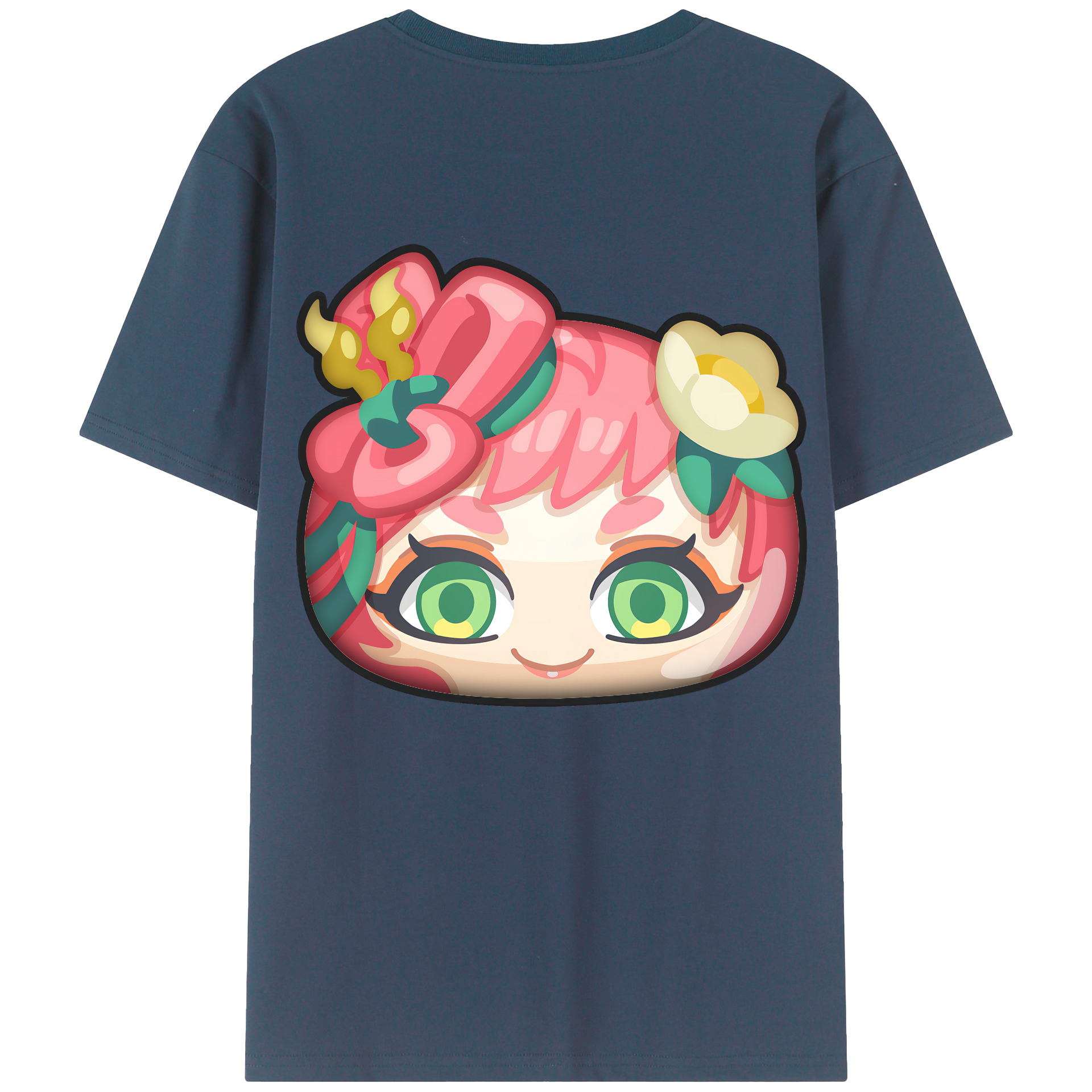 （画像用） 妖怪ウォッチ Yo-kai Watch 綿100％ メンズ半袖Tシャツ（バックプリント） 通気性