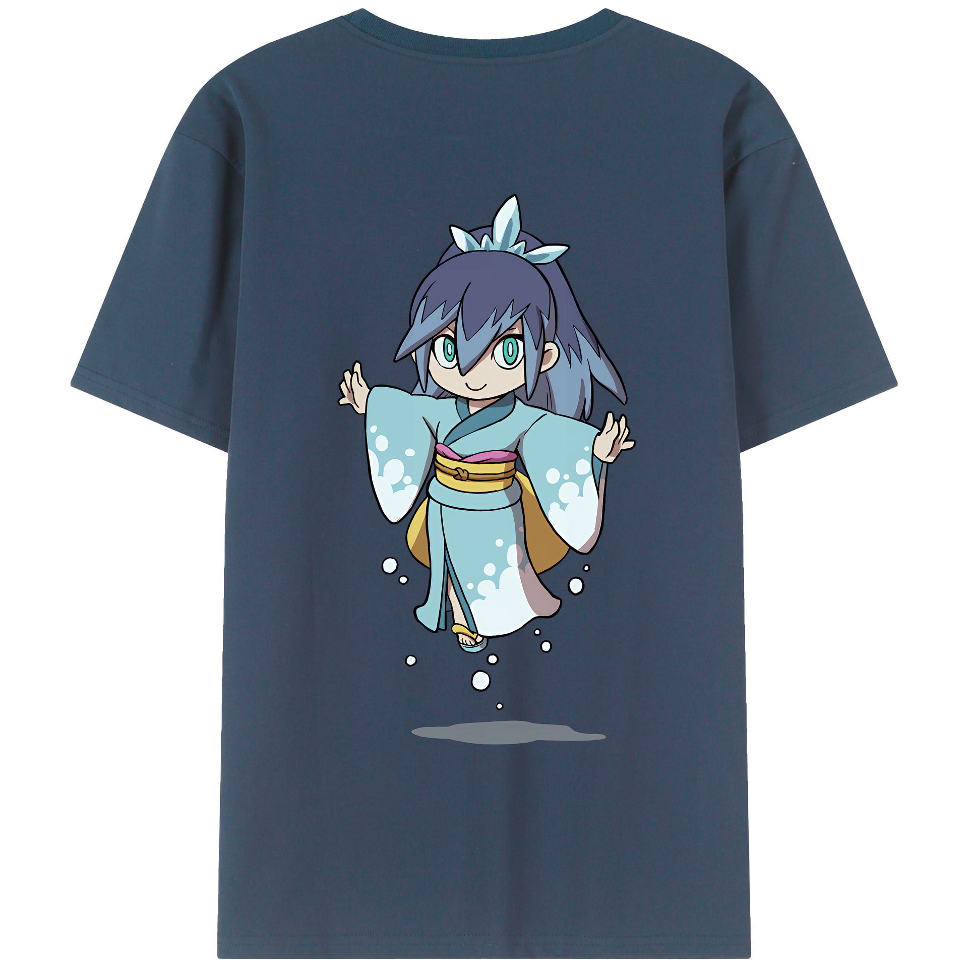 （画像用） 妖怪ウォッチ Yo-kai Watch 綿100％ メンズ半袖Tシャツ（バックプリント） 通気性