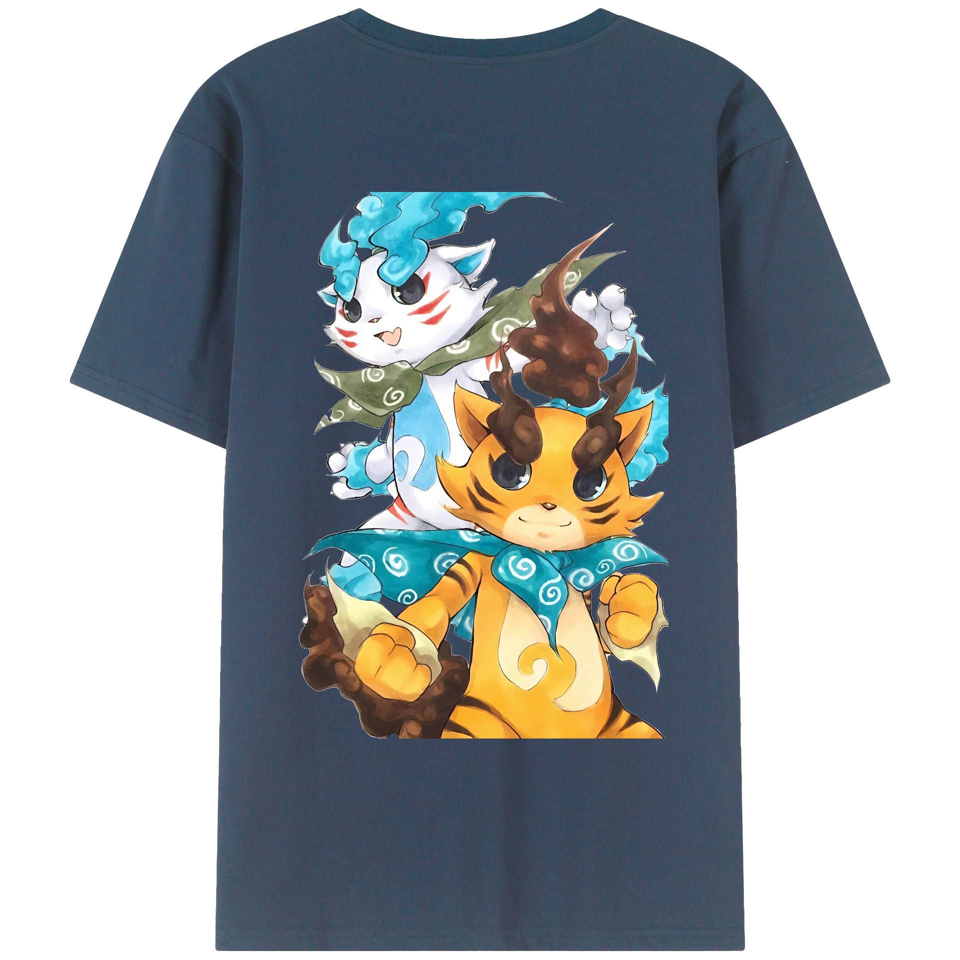 （画像用） 妖怪ウォッチ Yo-kai Watch 綿100％ メンズ半袖Tシャツ（バックプリント） 通気性