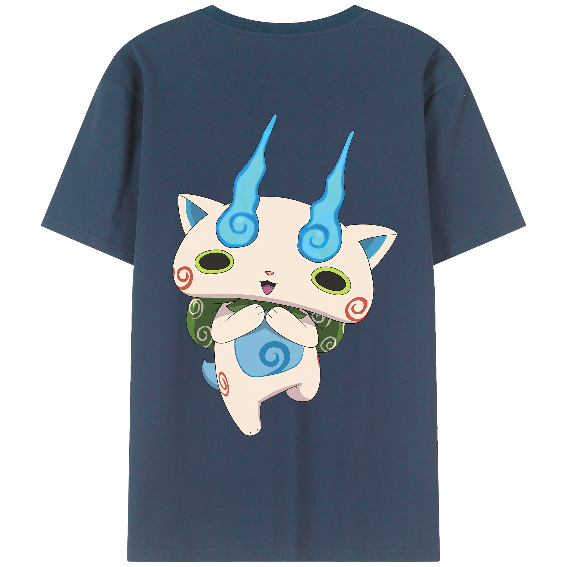（画像用） 妖怪ウォッチ Yo-kai Watch 綿100％ メンズ半袖Tシャツ（バックプリント） 通気性