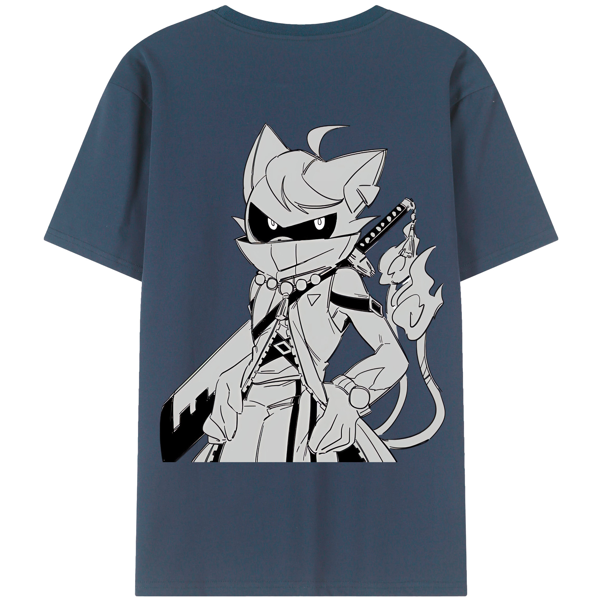 （画像用） 妖怪ウォッチ Yo-kai Watch 綿100％ メンズ半袖Tシャツ（バックプリント） 通気性