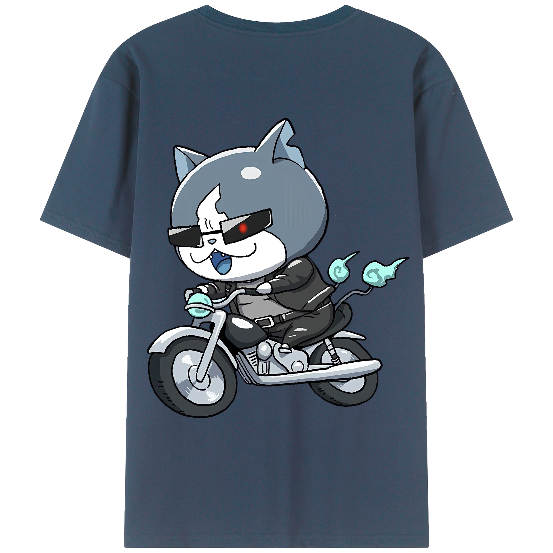 （画像用） 妖怪ウォッチ Yo-kai Watch 綿100％ メンズ半袖Tシャツ（バックプリント） 通気性