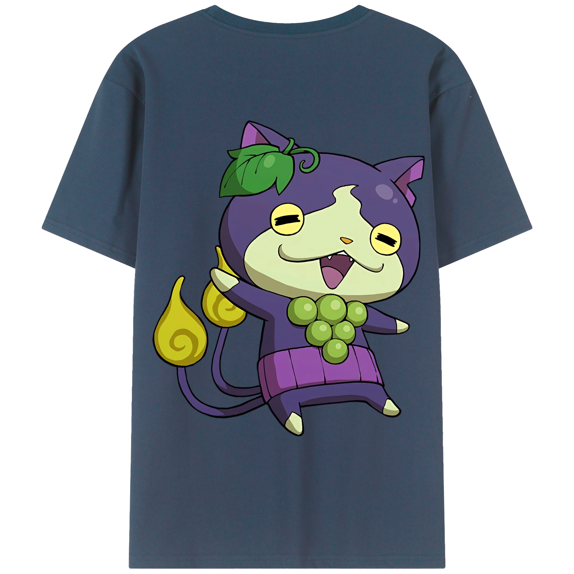 （画像用） 妖怪ウォッチ Yo-kai Watch 綿100％ メンズ半袖Tシャツ（バックプリント） 通気性