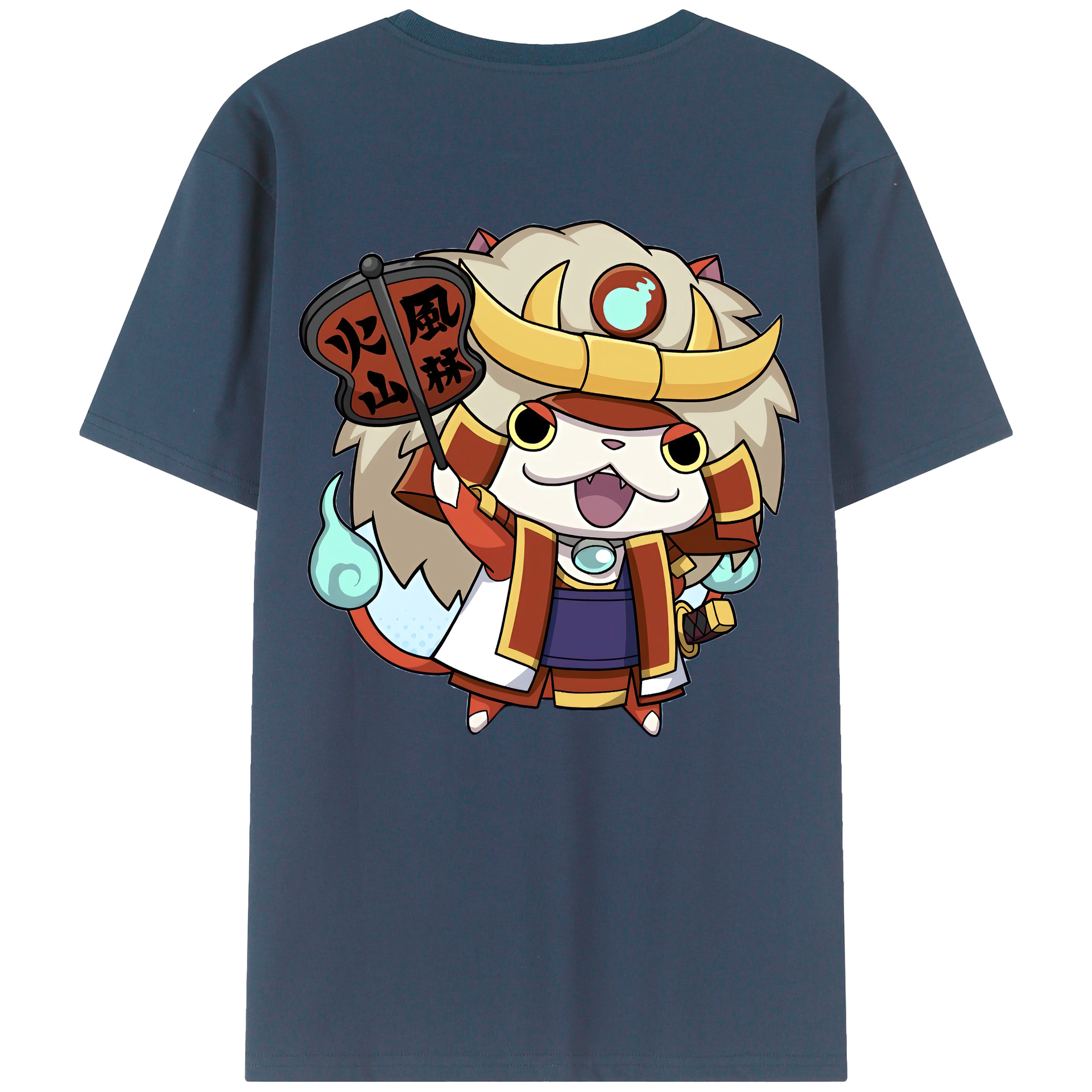 （画像用） 妖怪ウォッチ Yo-kai Watch 綿100％ メンズ半袖Tシャツ（バックプリント） 通気性