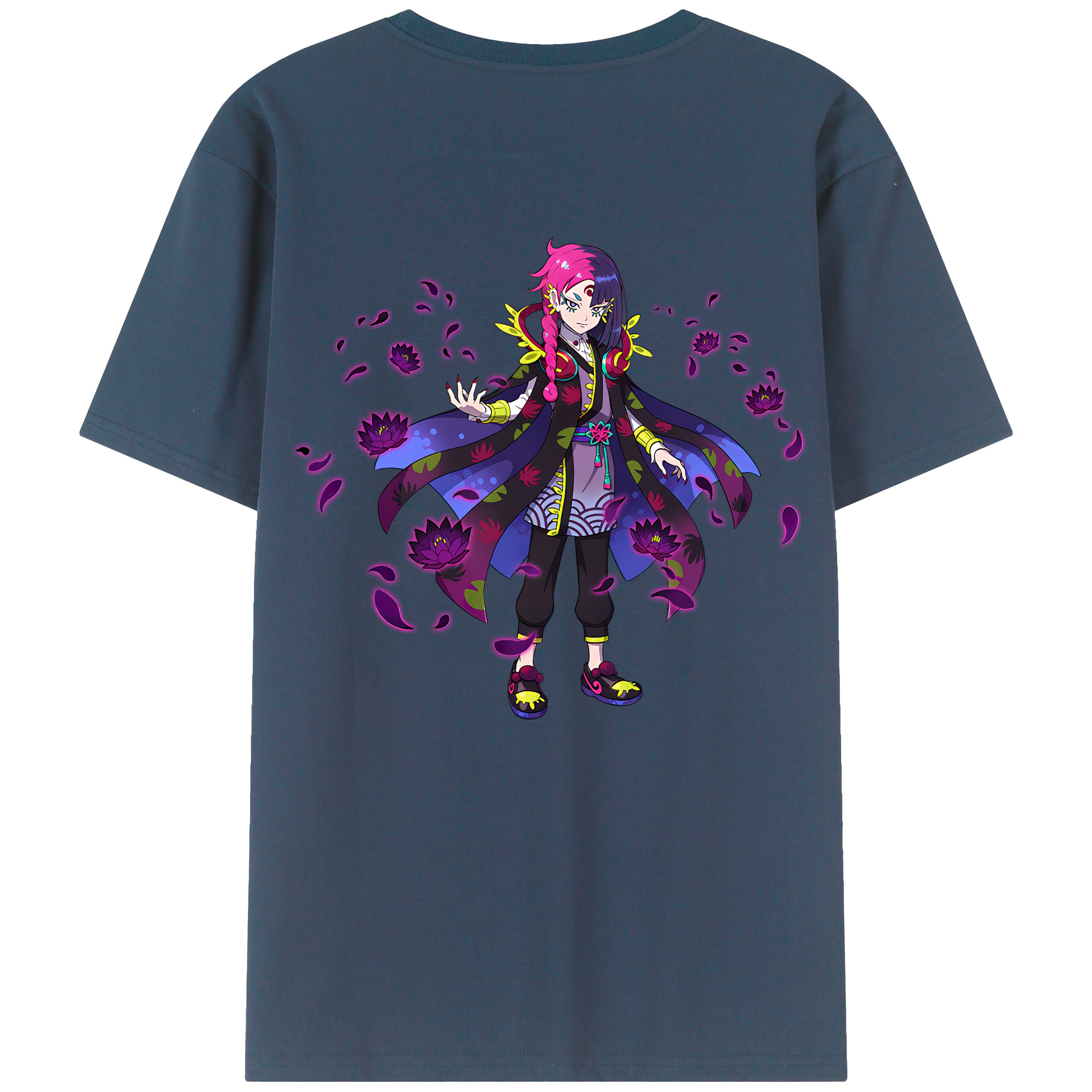 （画像用） 妖怪ウォッチ Yo-kai Watch 綿100％ メンズ半袖Tシャツ（バックプリント） 通気性
