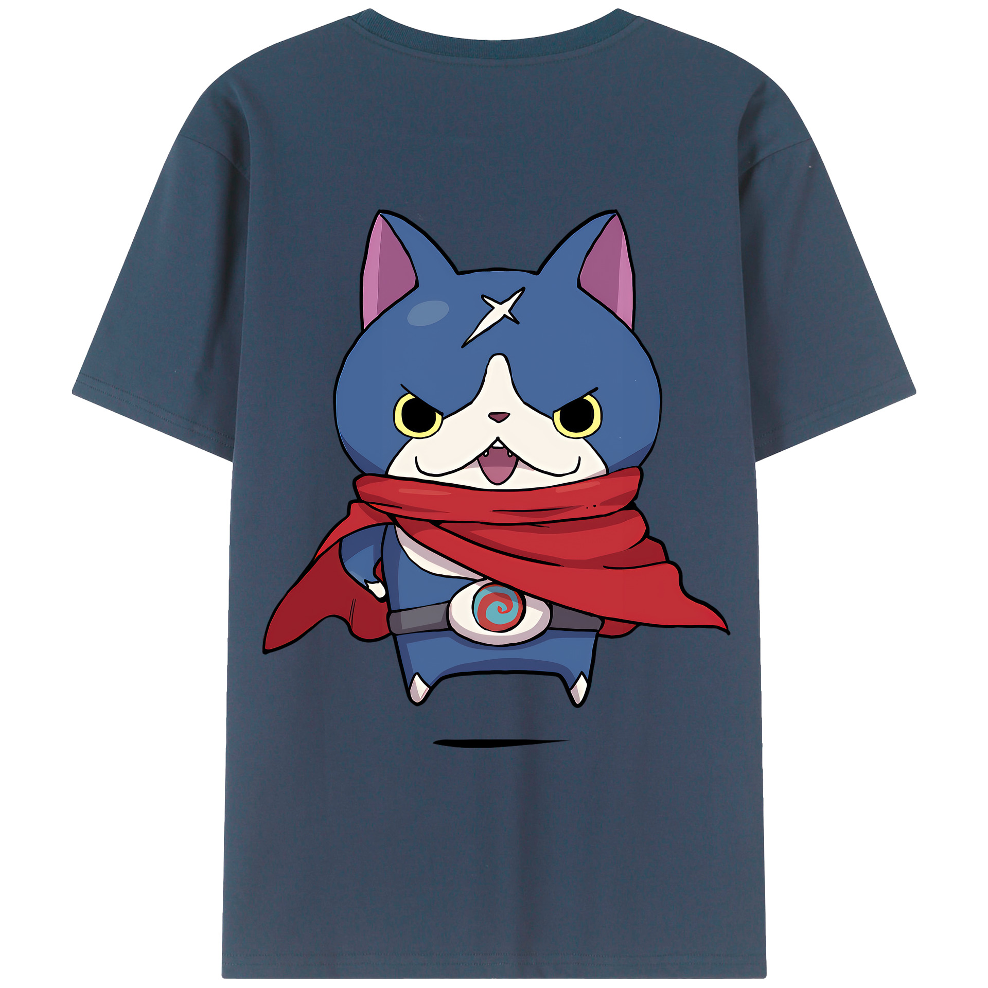 （画像用） 妖怪ウォッチ Yo-kai Watch 綿100％ メンズ半袖Tシャツ（バックプリント） 通気性