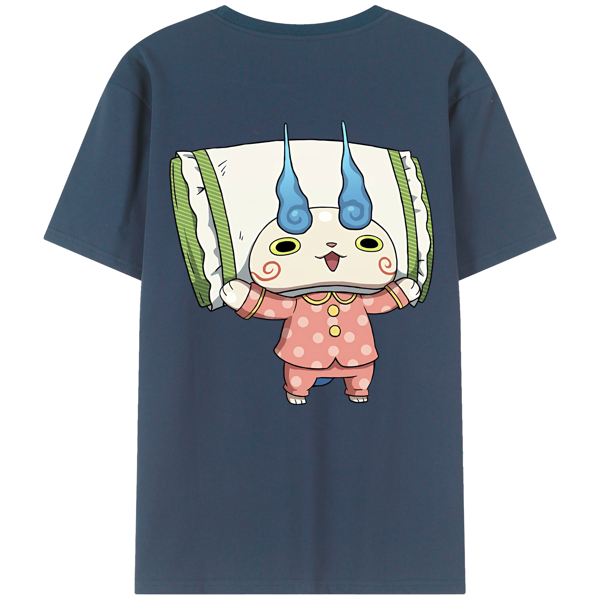 （画像用） 妖怪ウォッチ Yo-kai Watch 綿100％ メンズ半袖Tシャツ（バックプリント） 通気性