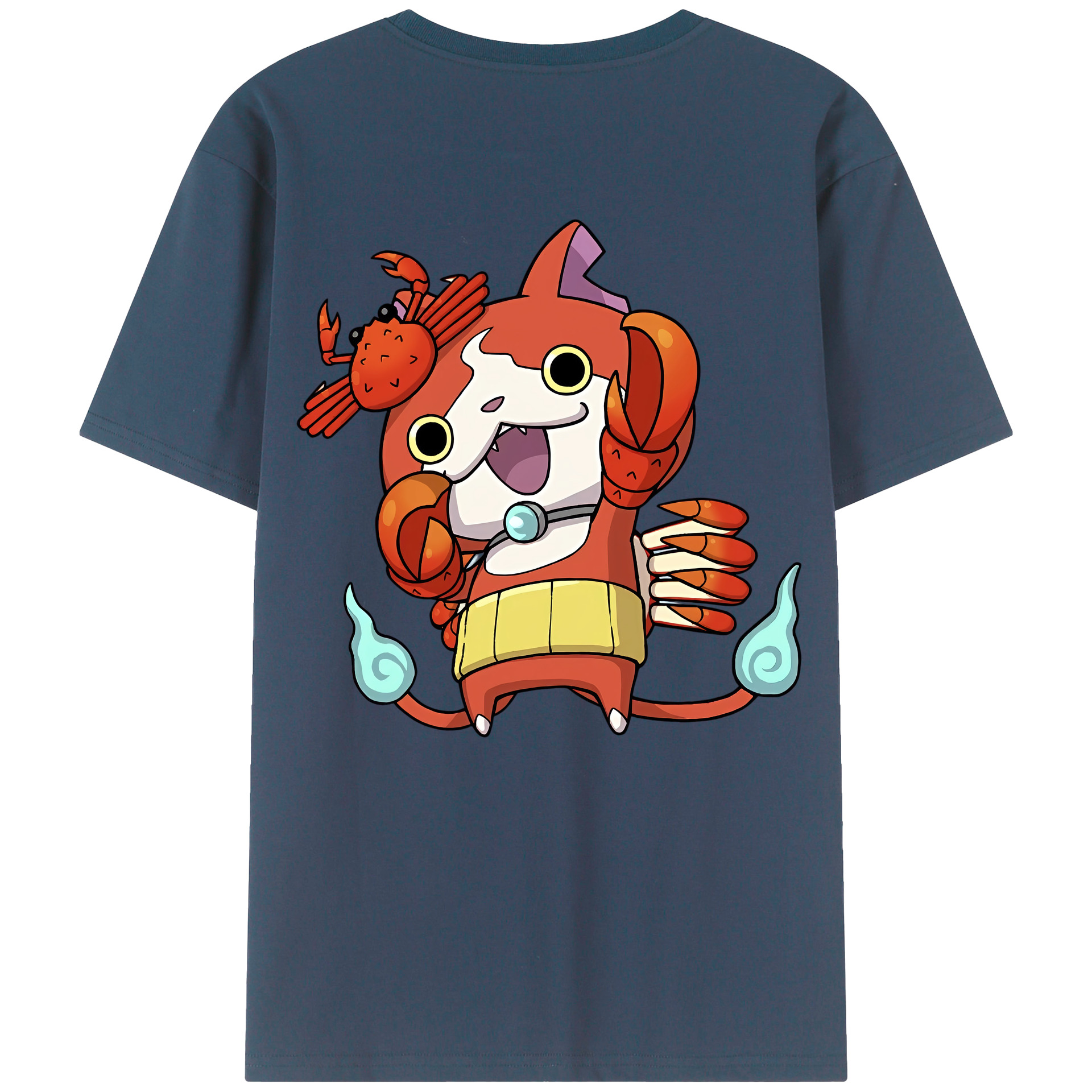 （画像用） 妖怪ウォッチ Yo-kai Watch 綿100％ メンズ半袖Tシャツ（バックプリント） 通気性