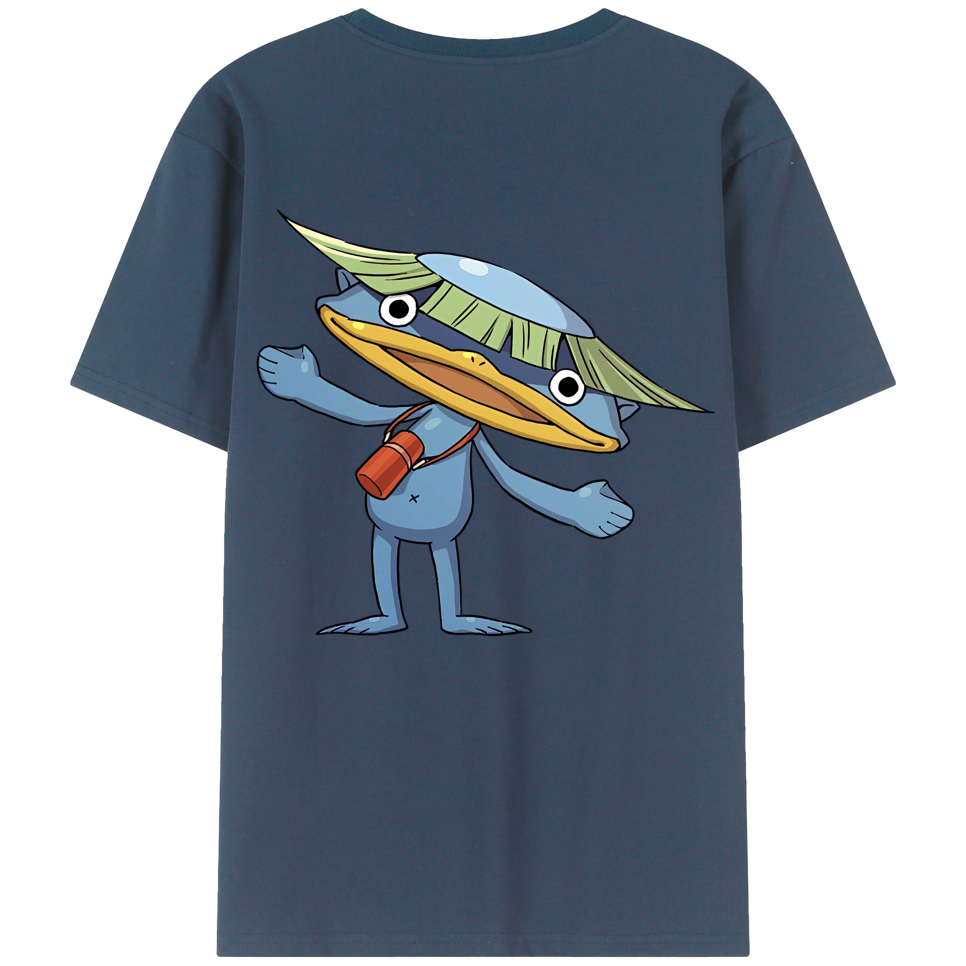 （画像用） 妖怪ウォッチ Yo-kai Watch 綿100％ メンズ半袖Tシャツ（バックプリント） 通気性