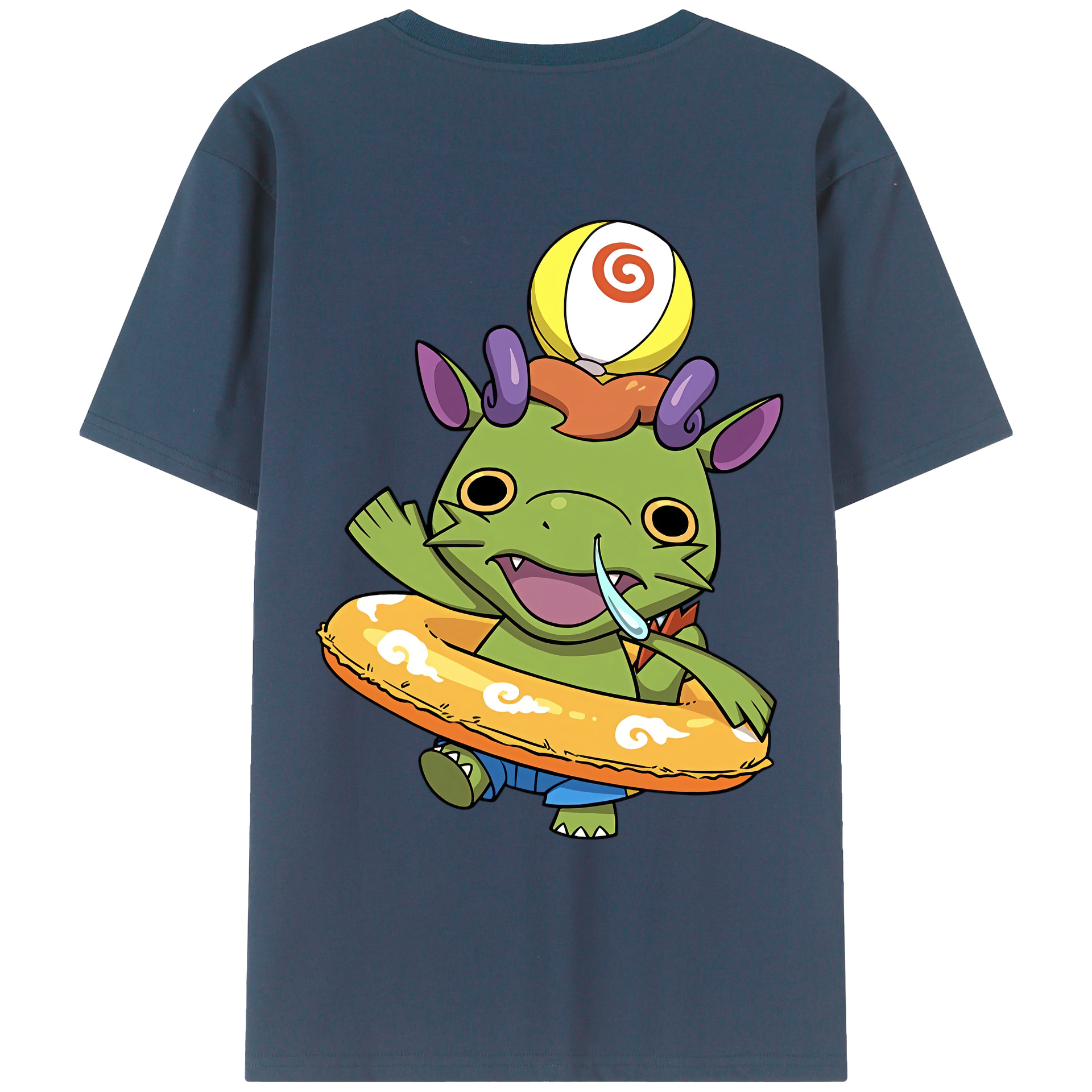 （画像用） 妖怪ウォッチ Yo-kai Watch 綿100％ メンズ半袖Tシャツ（バックプリント） 通気性