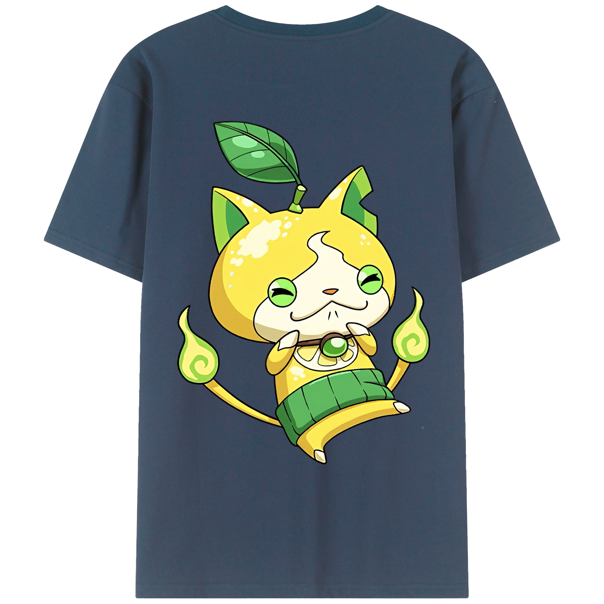 （画像用） 妖怪ウォッチ Yo-kai Watch 綿100％ メンズ半袖Tシャツ（バックプリント） 通気性