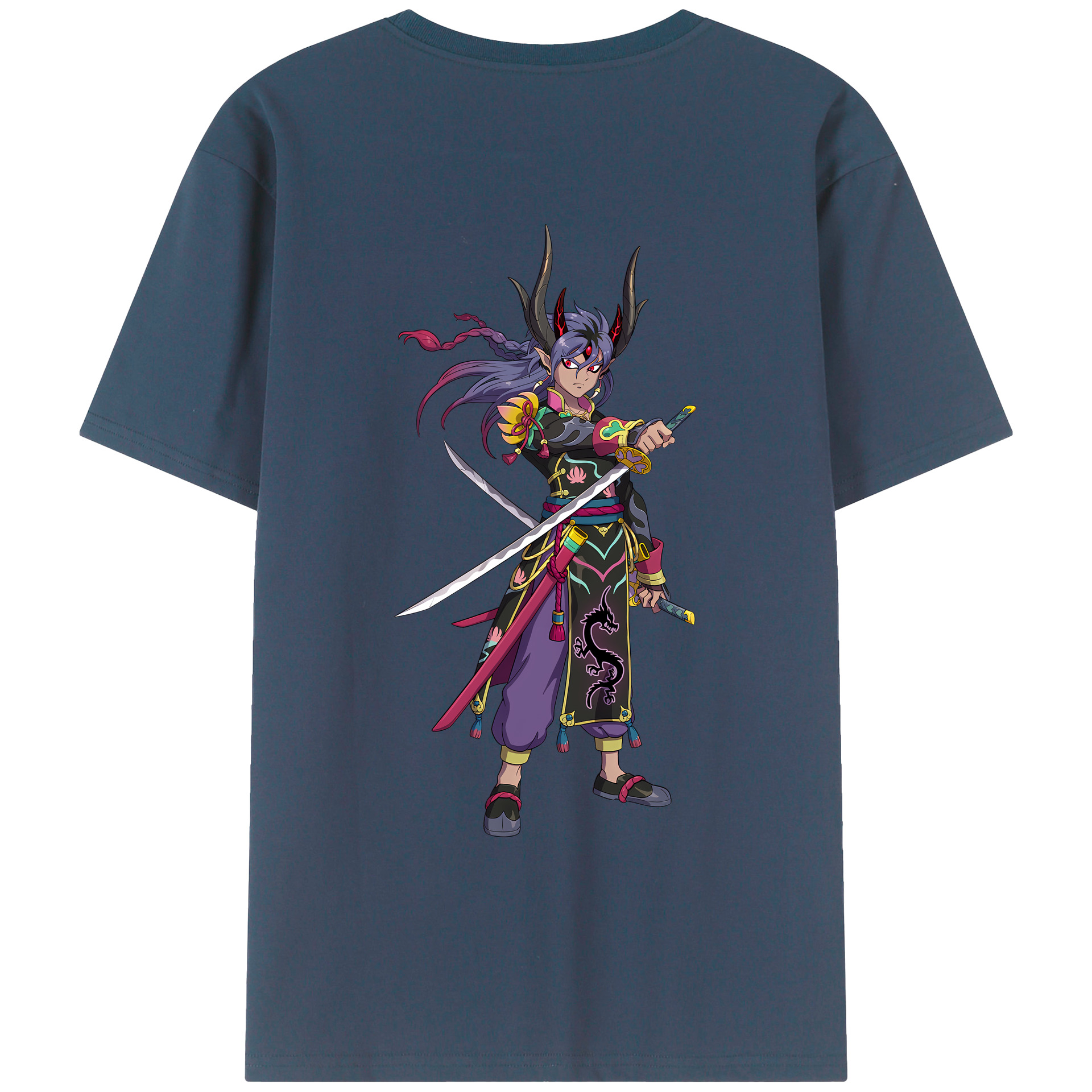 （画像用） 妖怪ウォッチ Yo-kai Watch 綿100％ メンズ半袖Tシャツ（バックプリント） 通気性