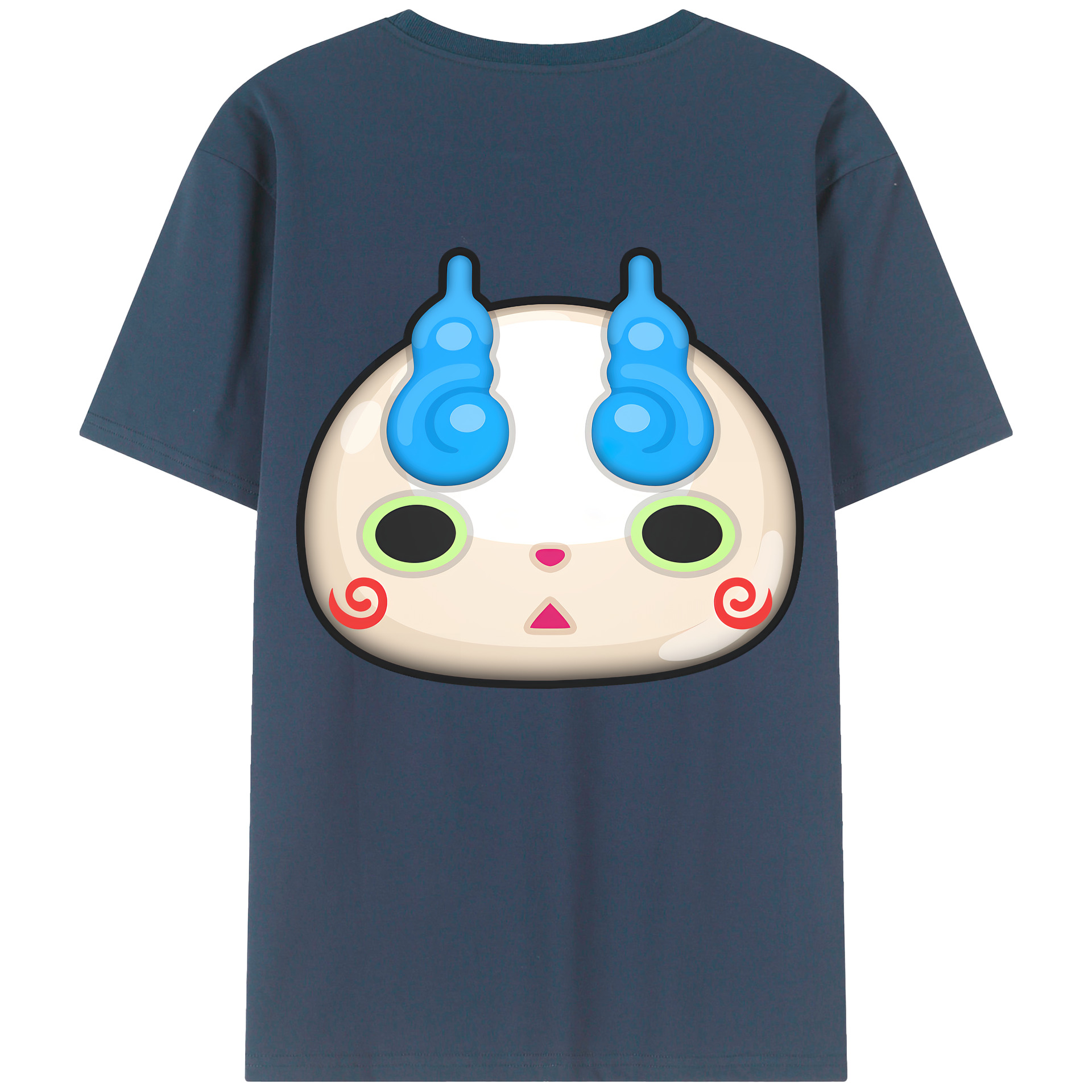 （画像用） 妖怪ウォッチ Yo-kai Watch 綿100％ メンズ半袖Tシャツ（バックプリント） 通気性