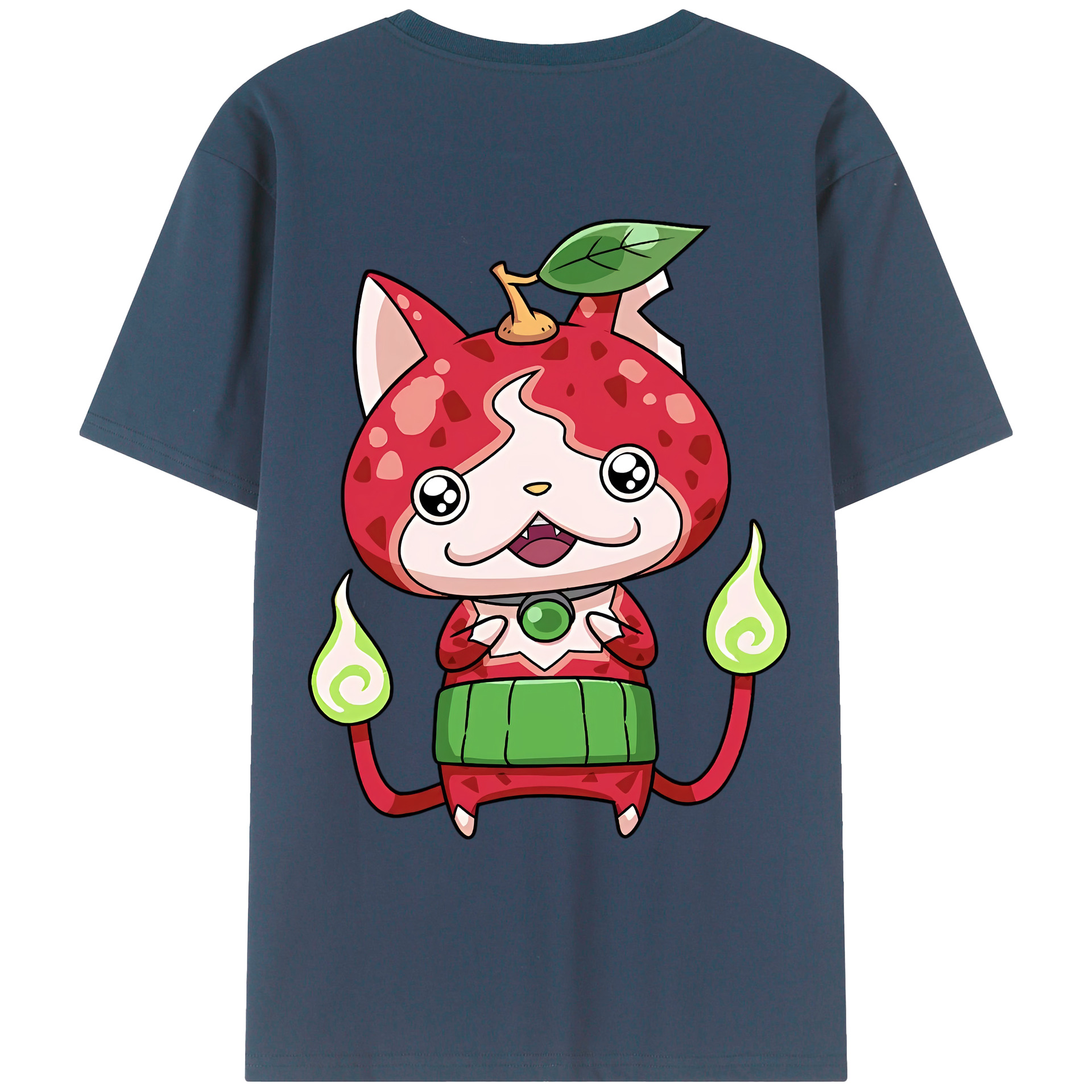 （画像用） 妖怪ウォッチ Yo-kai Watch 綿100％ メンズ半袖Tシャツ（バックプリント） 通気性