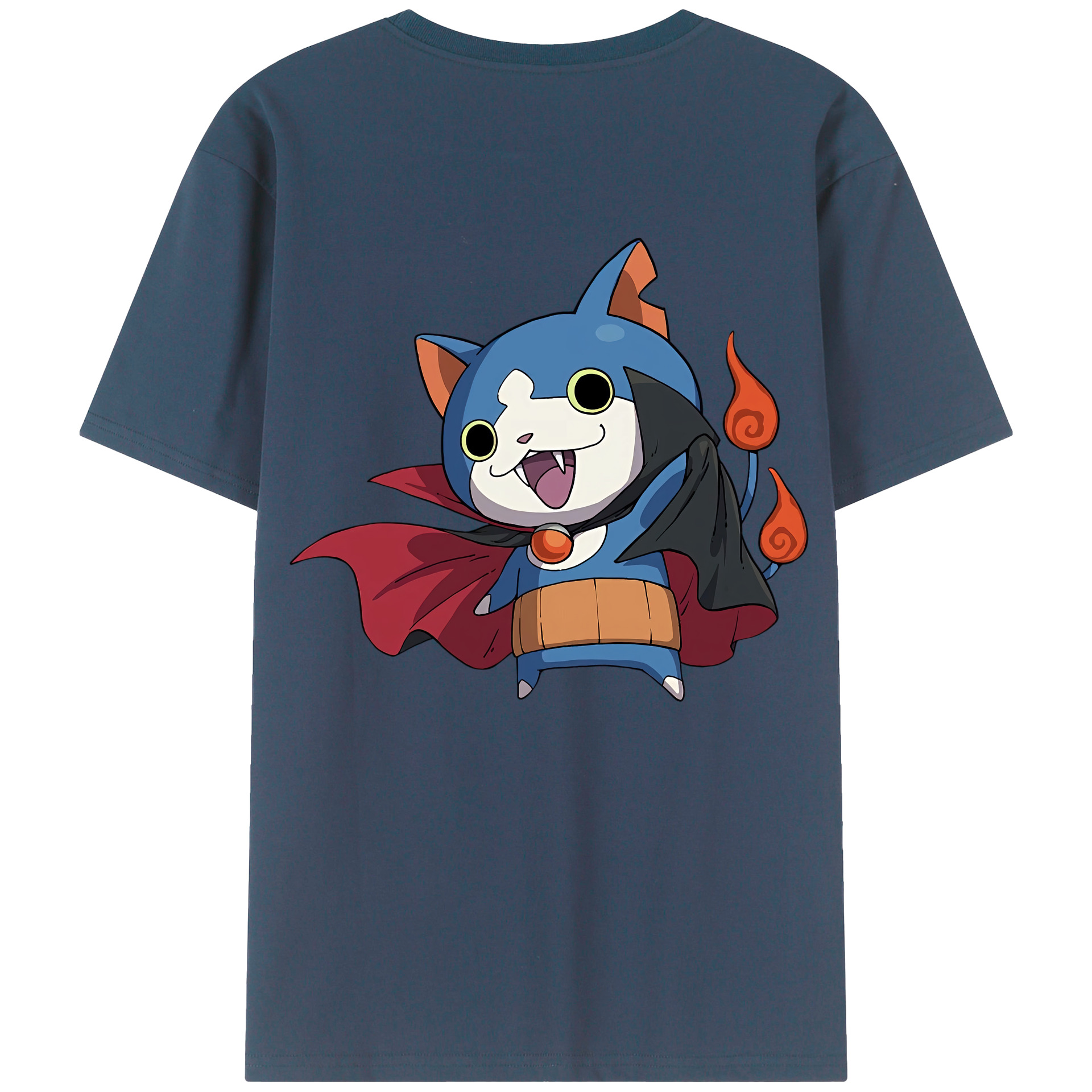 （画像用） 妖怪ウォッチ Yo-kai Watch 綿100％ メンズ半袖Tシャツ（バックプリント） 通気性