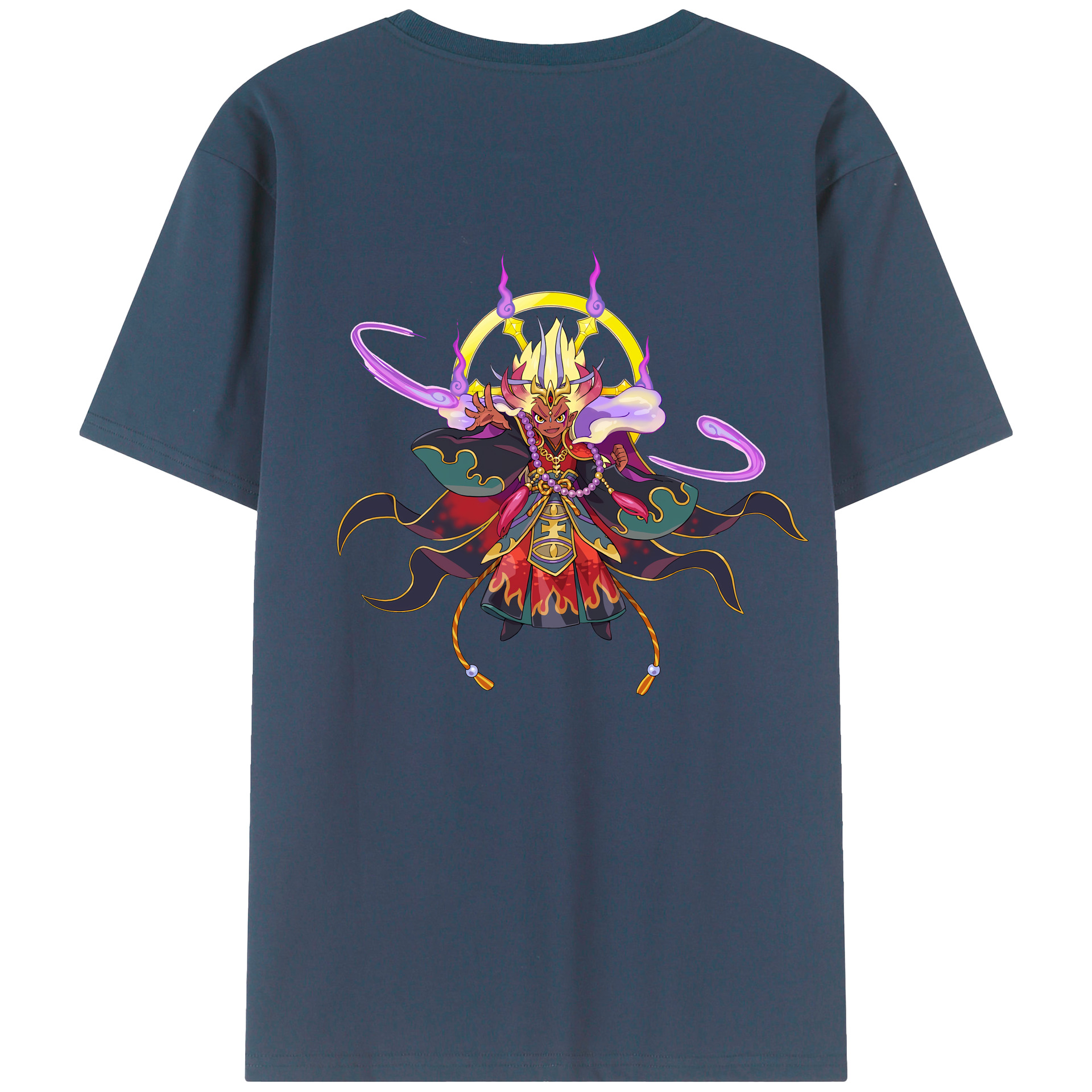（画像用） 妖怪ウォッチ Yo-kai Watch 綿100％ メンズ半袖Tシャツ（バックプリント） 通気性