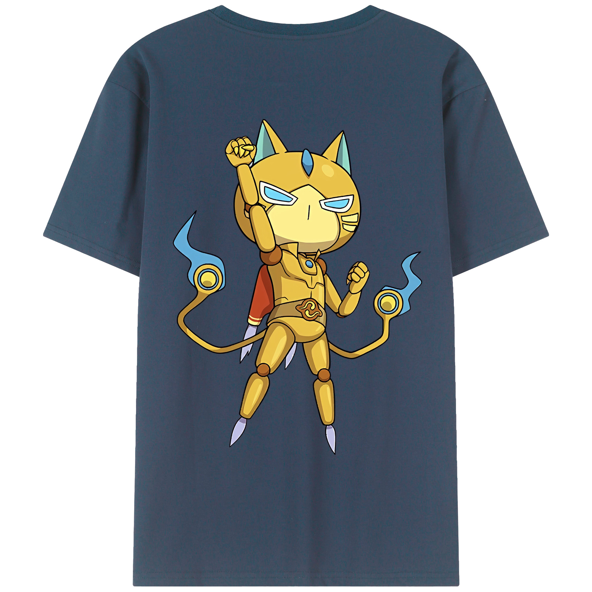 （画像用） 妖怪ウォッチ Yo-kai Watch 綿100％ メンズ半袖Tシャツ（バックプリント） 通気性