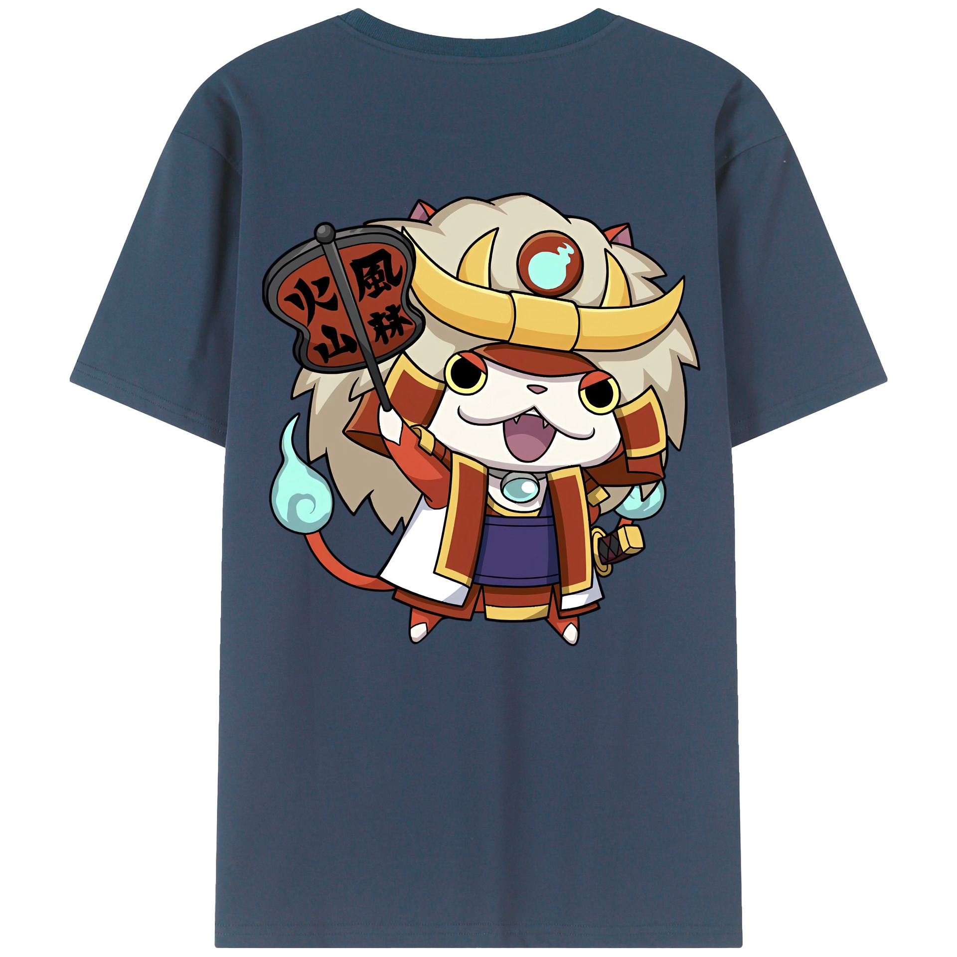 （画像用） 妖怪ウォッチ Yo-kai Watch 綿100％ メンズ半袖Tシャツ（バックプリント） 通気性