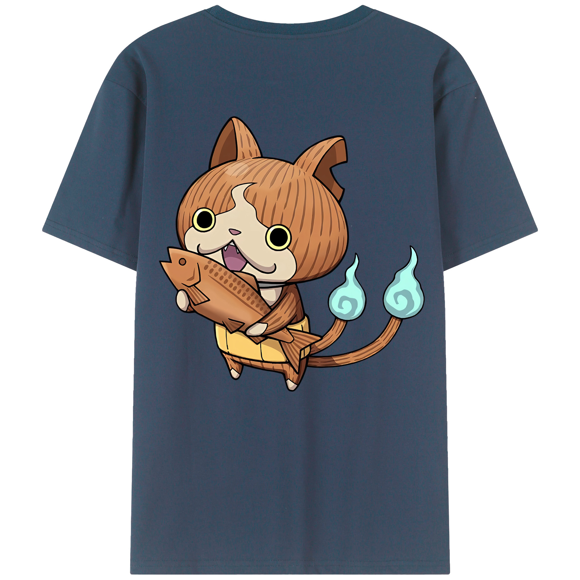 （画像用） 妖怪ウォッチ Yo-kai Watch 綿100％ メンズ半袖Tシャツ（バックプリント） 通気性