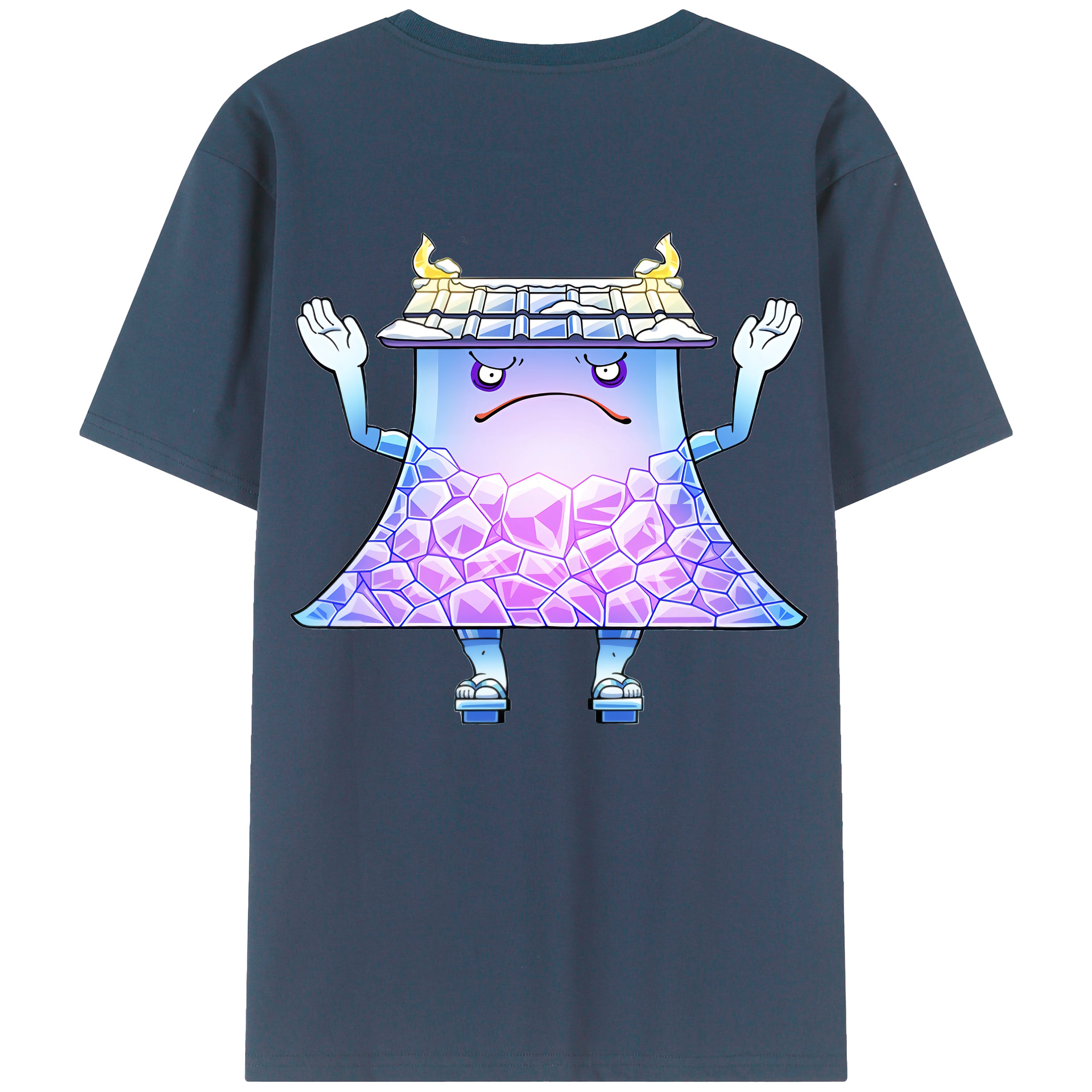 （画像用） 妖怪ウォッチ Yo-kai Watch 綿100％ メンズ半袖Tシャツ（バックプリント） 通気性