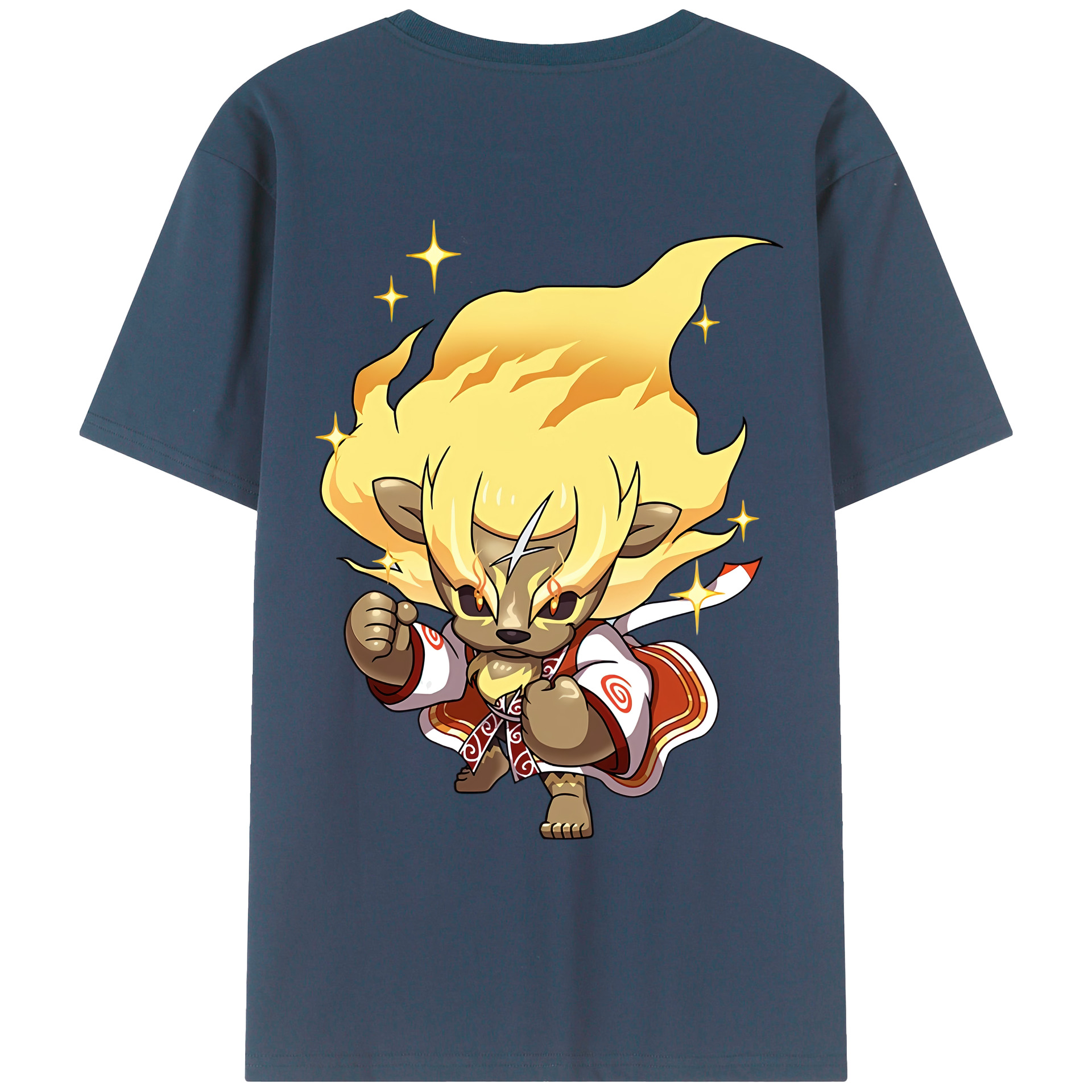 （画像用） 妖怪ウォッチ Yo-kai Watch 綿100％ メンズ半袖Tシャツ（バックプリント） 通気性
