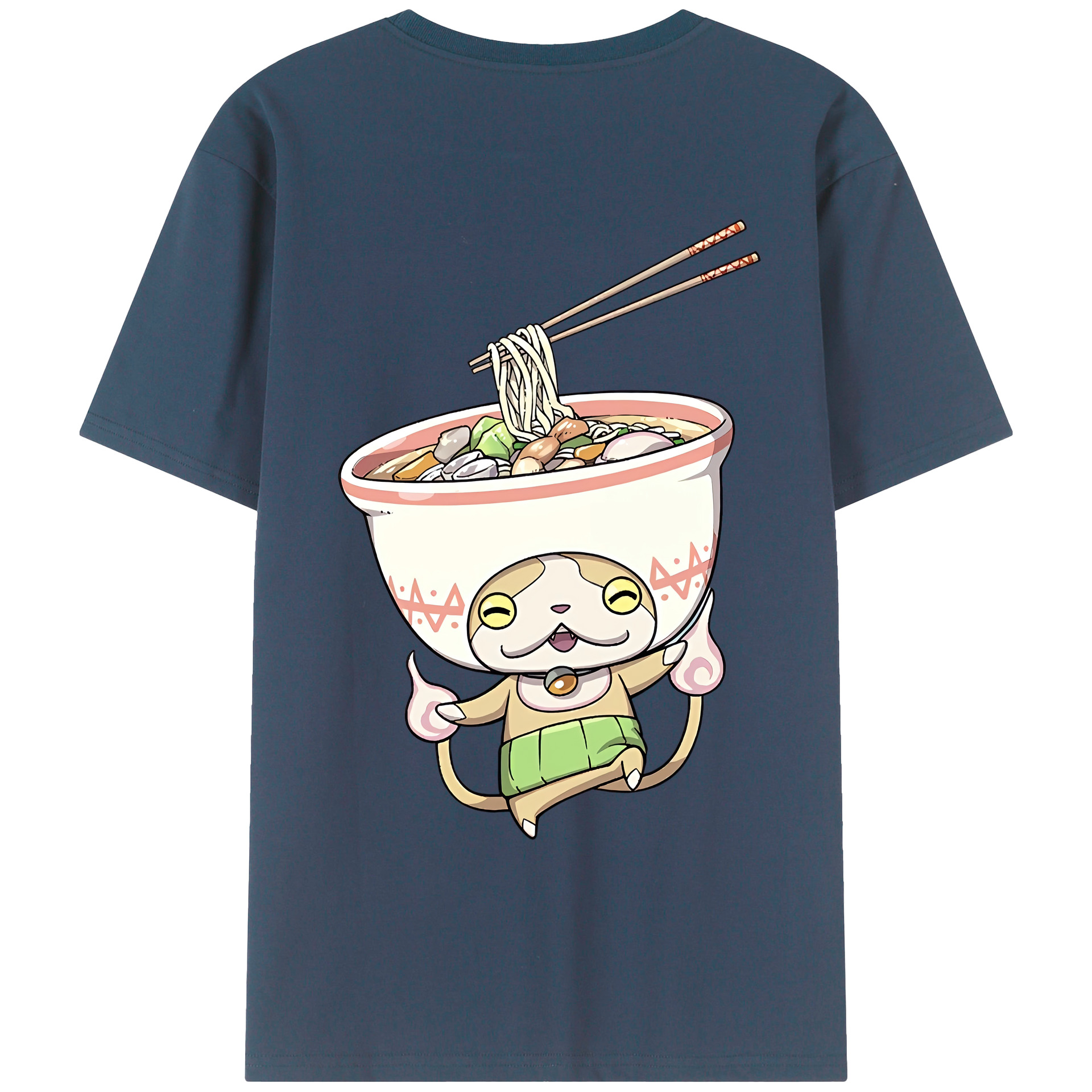 （画像用） 妖怪ウォッチ Yo-kai Watch 綿100％ メンズ半袖Tシャツ（バックプリント） 通気性