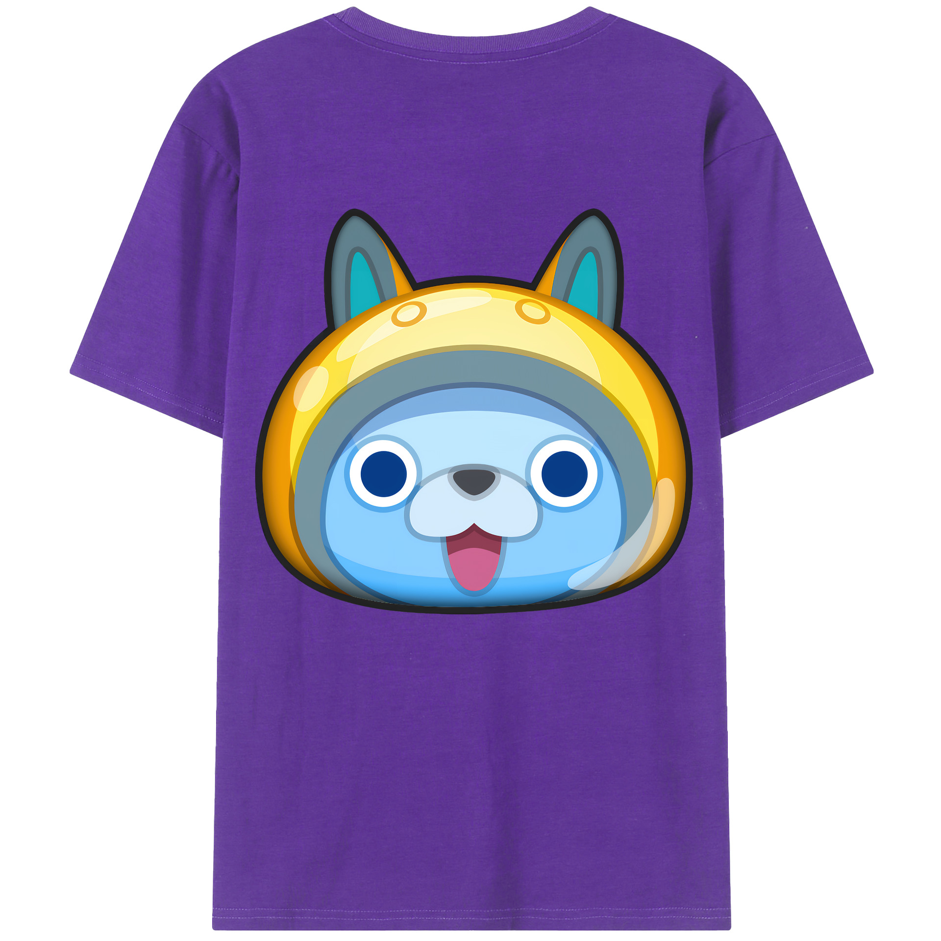 （画像用） 妖怪ウォッチ Yo-kai Watch 綿100％ メンズ半袖Tシャツ（バックプリント） 通気性
