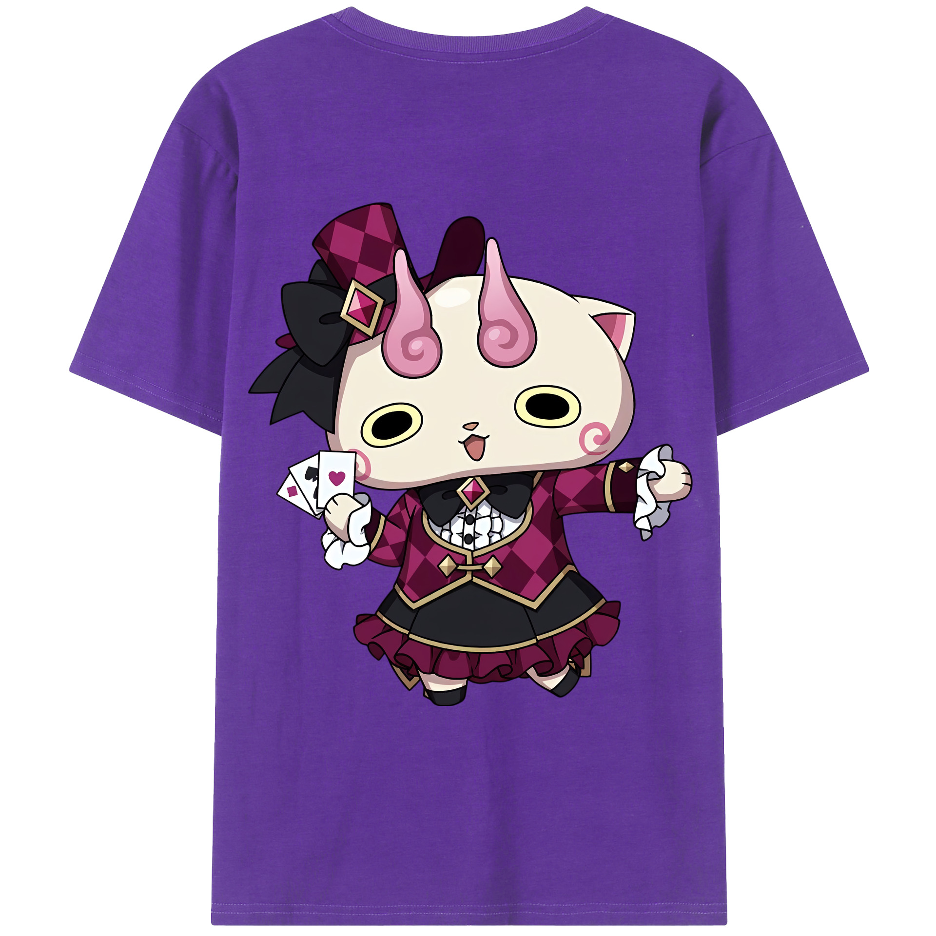 （画像用） 妖怪ウォッチ Yo-kai Watch 綿100％ メンズ半袖Tシャツ（バックプリント） 通気性
