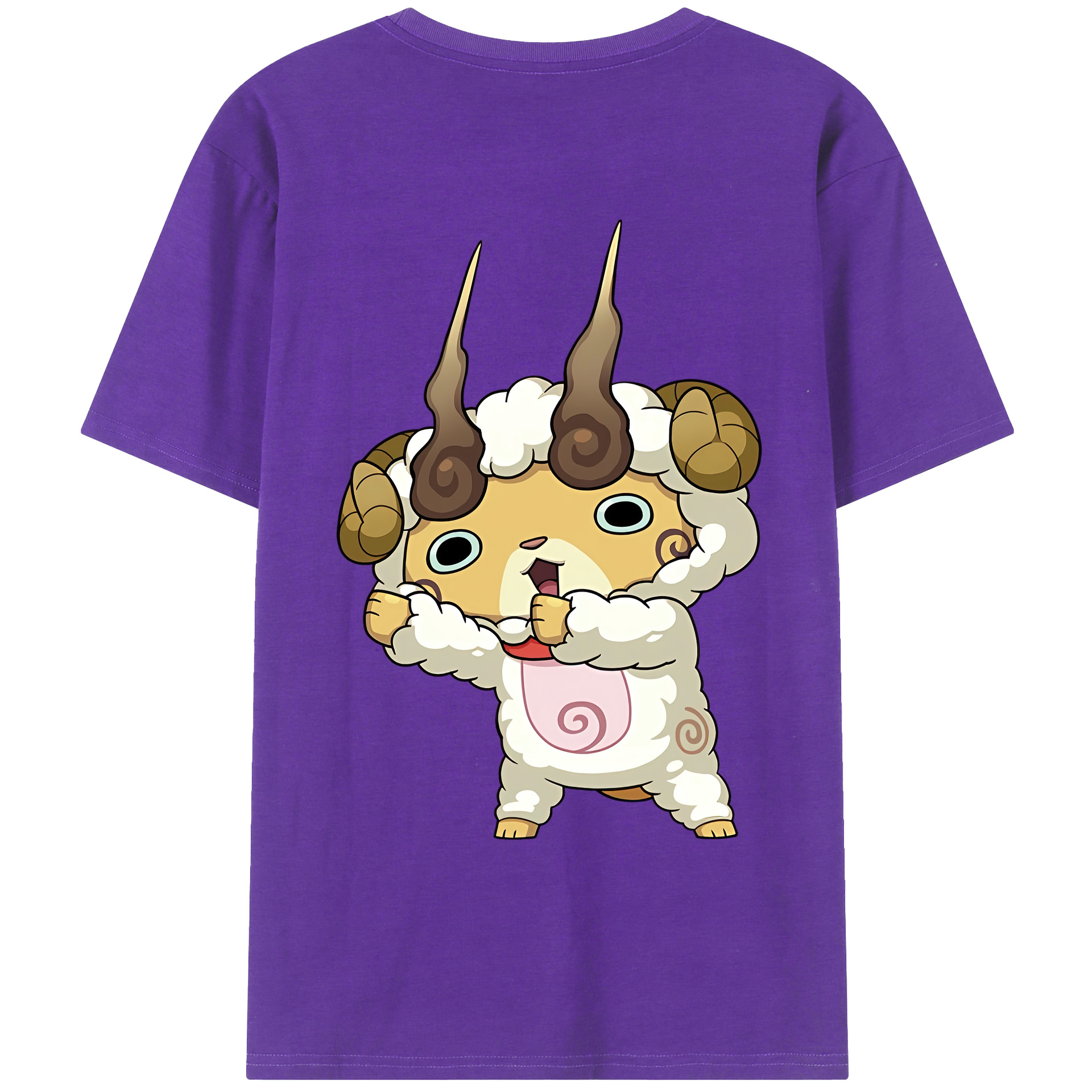 （画像用） 妖怪ウォッチ Yo-kai Watch 綿100％ メンズ半袖Tシャツ（バックプリント） 通気性