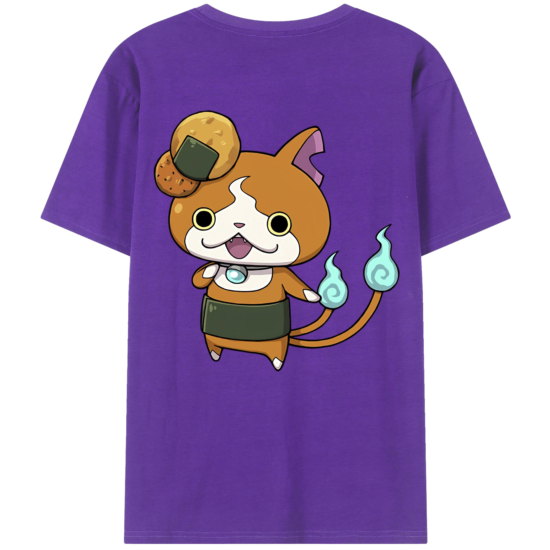 （画像用） 妖怪ウォッチ Yo-kai Watch 綿100％ メンズ半袖Tシャツ（バックプリント） 通気性