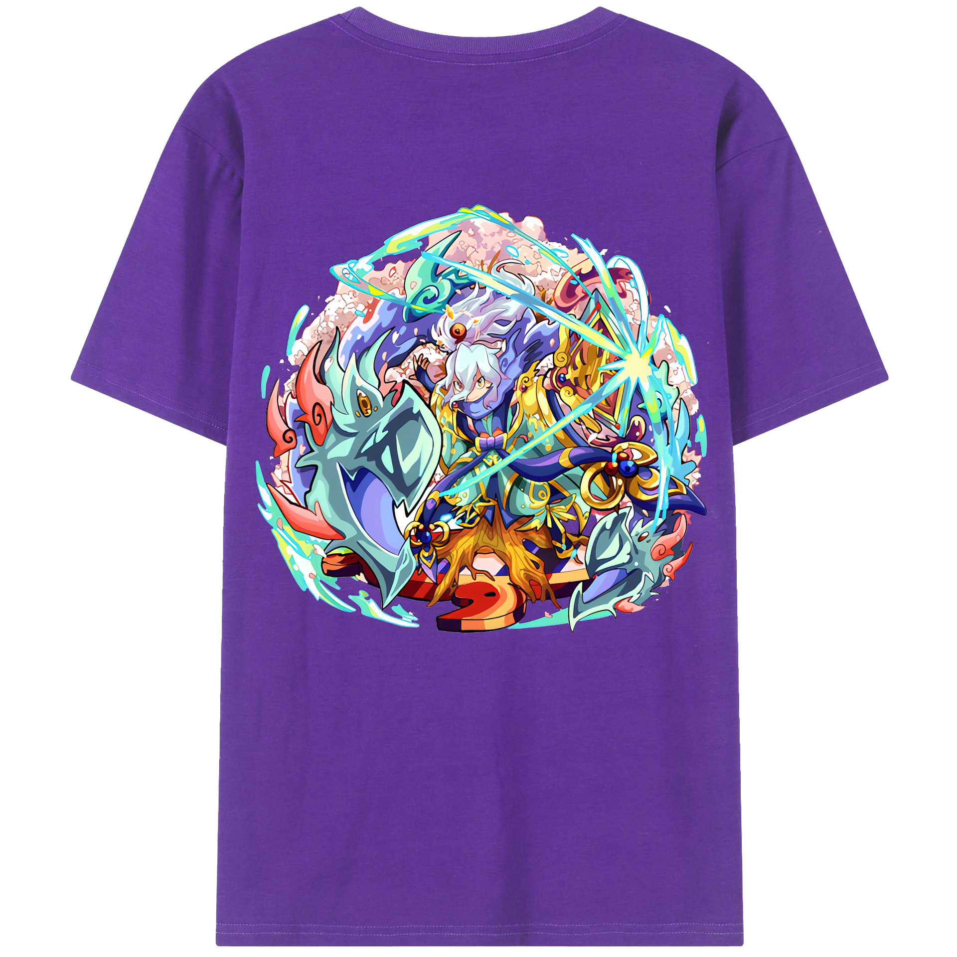 （画像用） 妖怪ウォッチ Yo-kai Watch 綿100％ メンズ半袖Tシャツ（バックプリント） 通気性