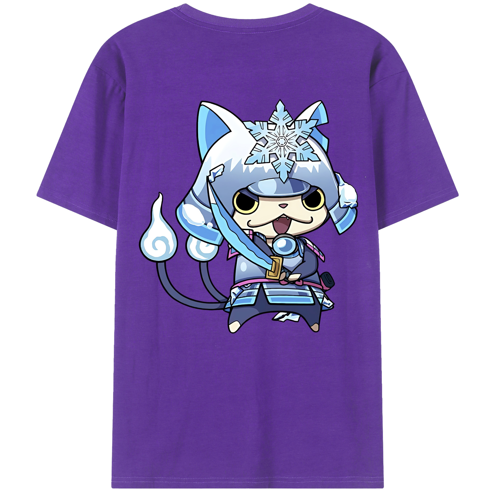 （画像用） 妖怪ウォッチ Yo-kai Watch 綿100％ メンズ半袖Tシャツ（バックプリント） 通気性