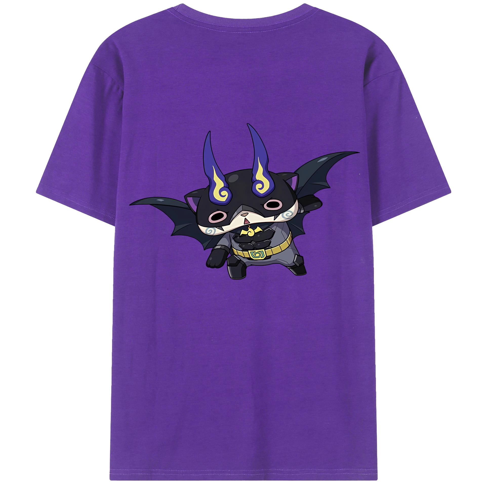（画像用） 妖怪ウォッチ Yo-kai Watch 綿100％ メンズ半袖Tシャツ（バックプリント） 通気性